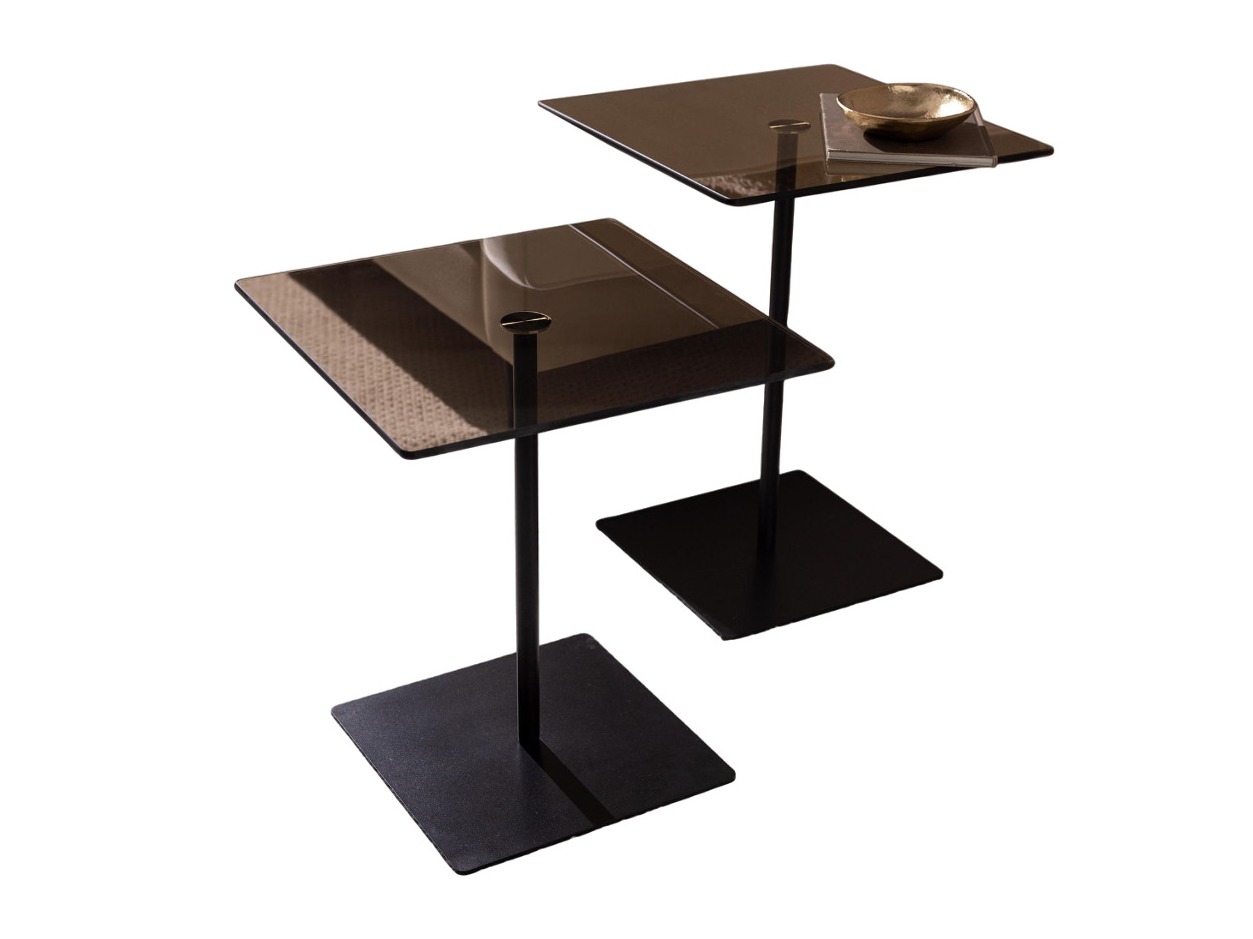 Nest of side tables Kailua 2639 (Black + Brown)