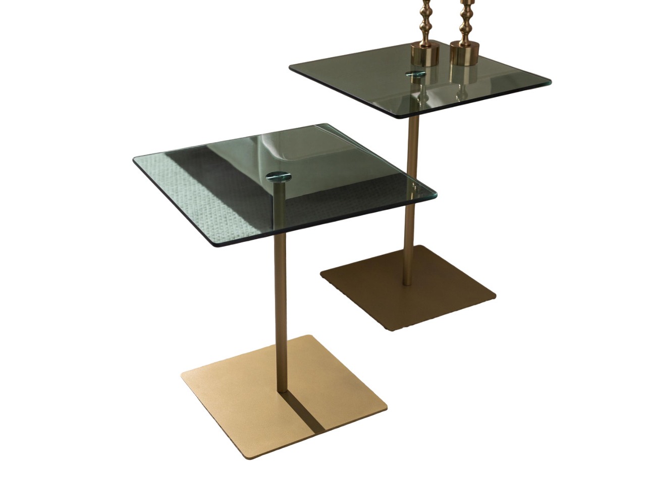 Nest of side tables Kailua 2639 (Golden + Green)