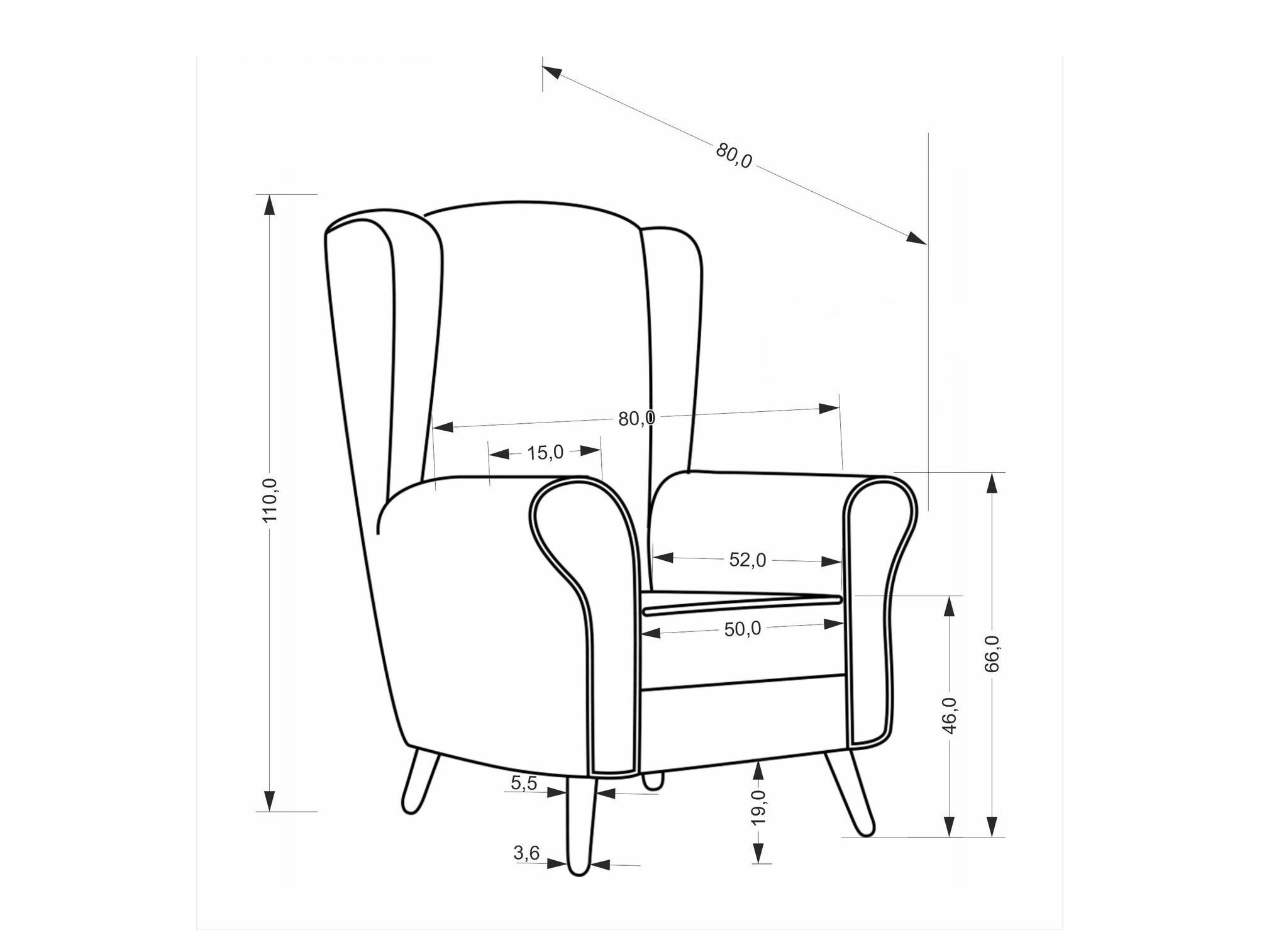 Armchair Houston 1929 (Grey)
