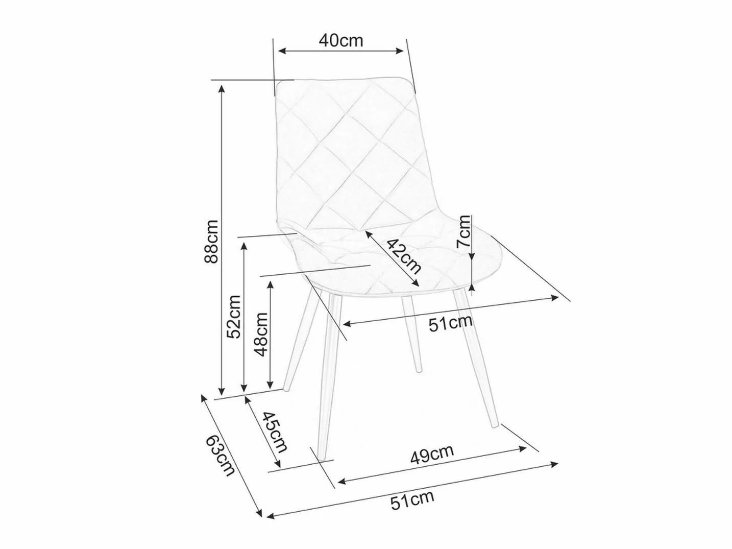 Καρέκλα Detroit 836 (Πράσινο)