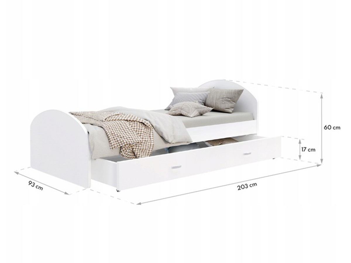 Bed Aurora 177 (White + Grey)