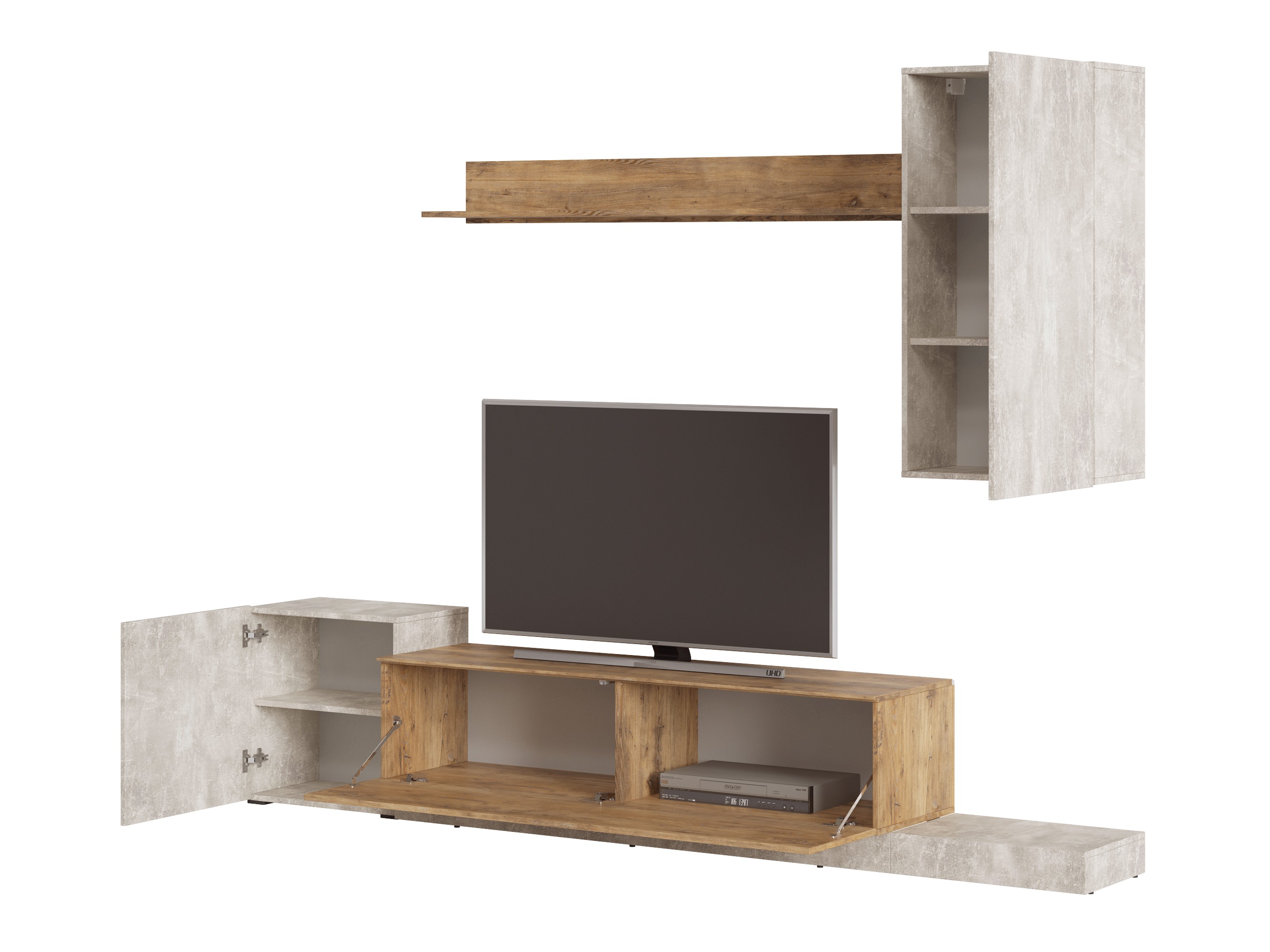 Living room set Ontario 158 (Light grey + Chestnut)