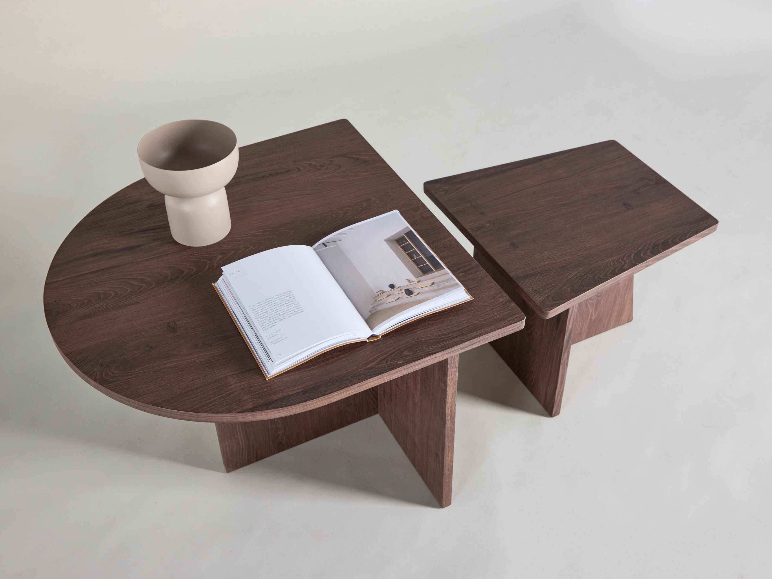 Nest of coffee tables Dallas 4880 (Dark brown)