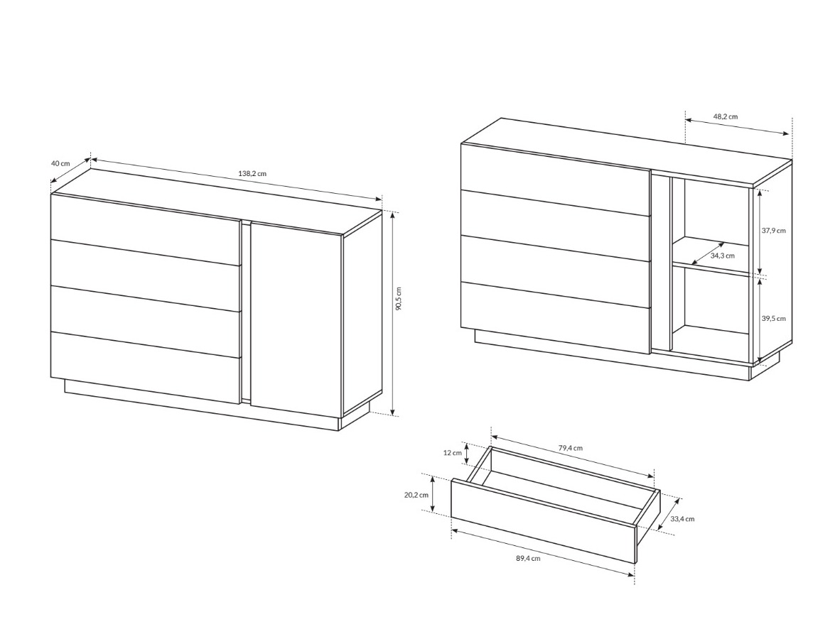 Chest of drawers Novbela 115