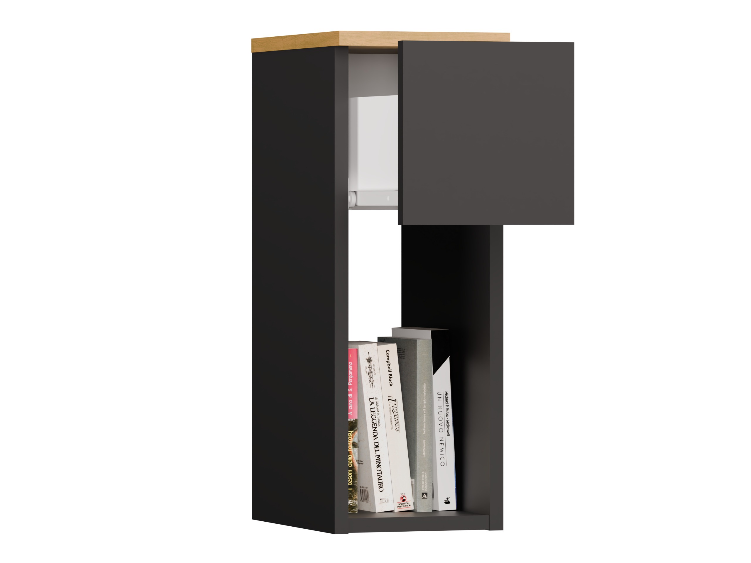 Bedside table Mandeville 304 (Anthracite + Artisan oak)