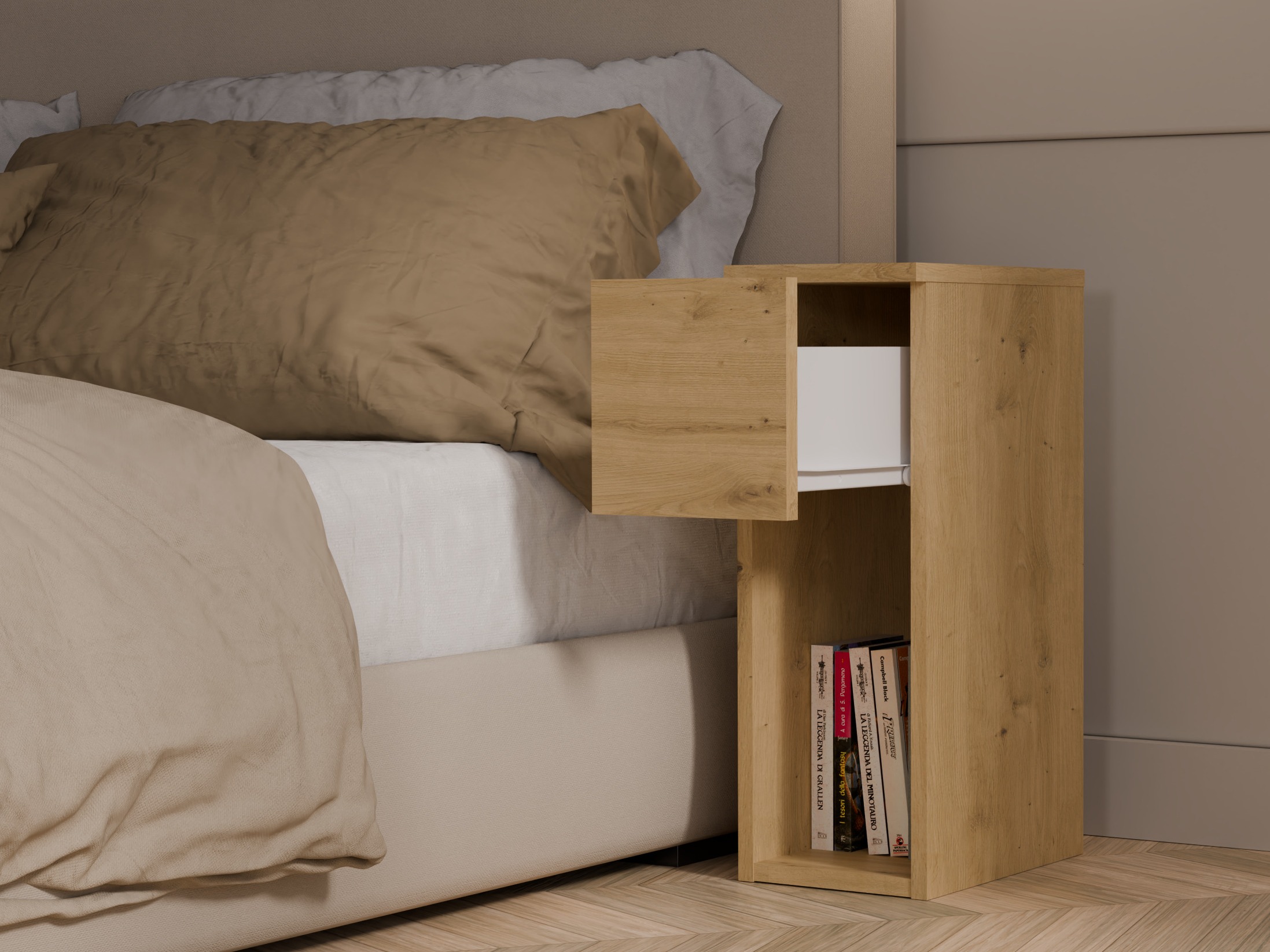 Bedside table Mandeville 304 (Artisan oak)