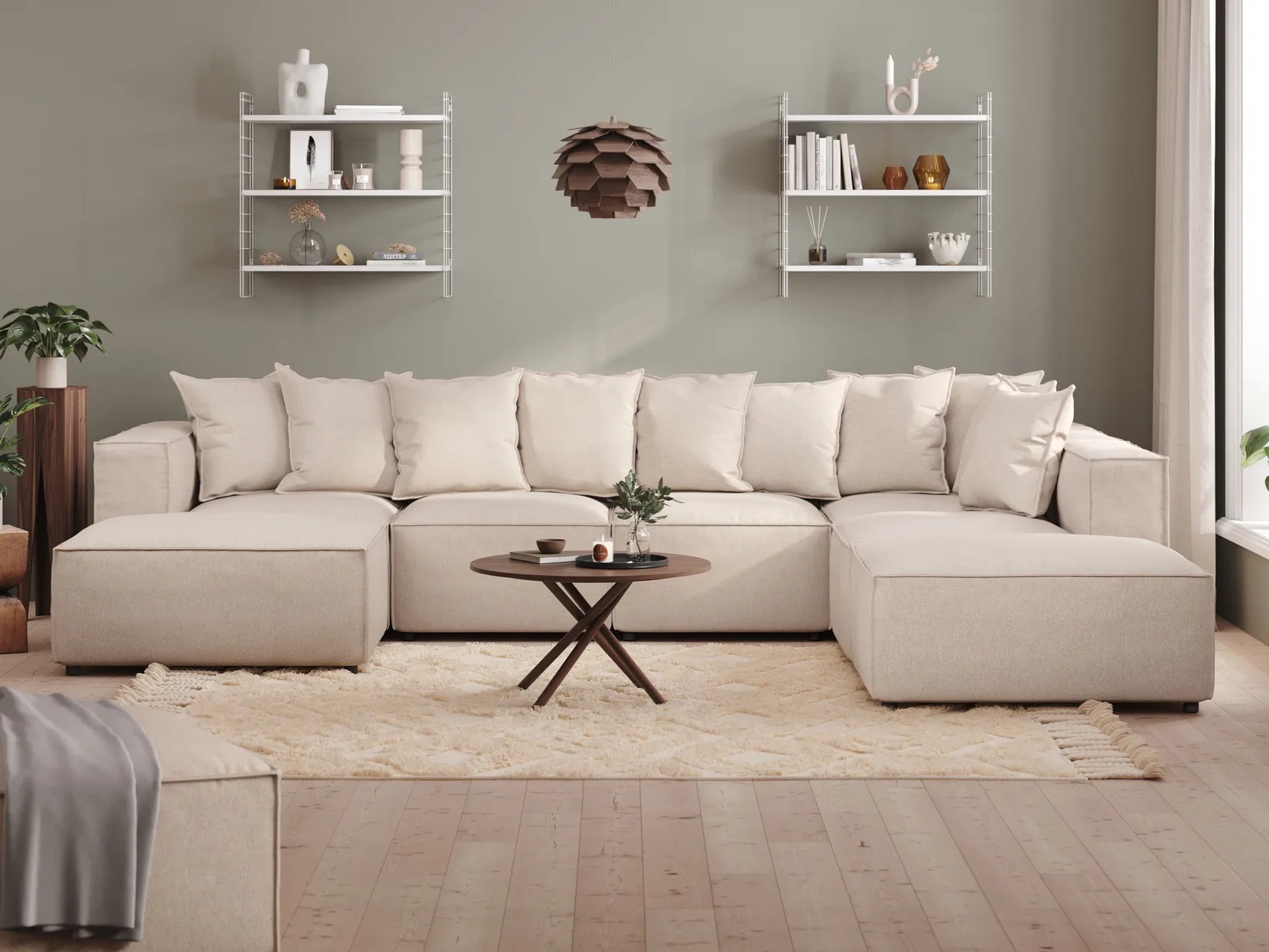 Αρθρωτός γωνιακός καναπές Torbalo 107 (Grande 03)