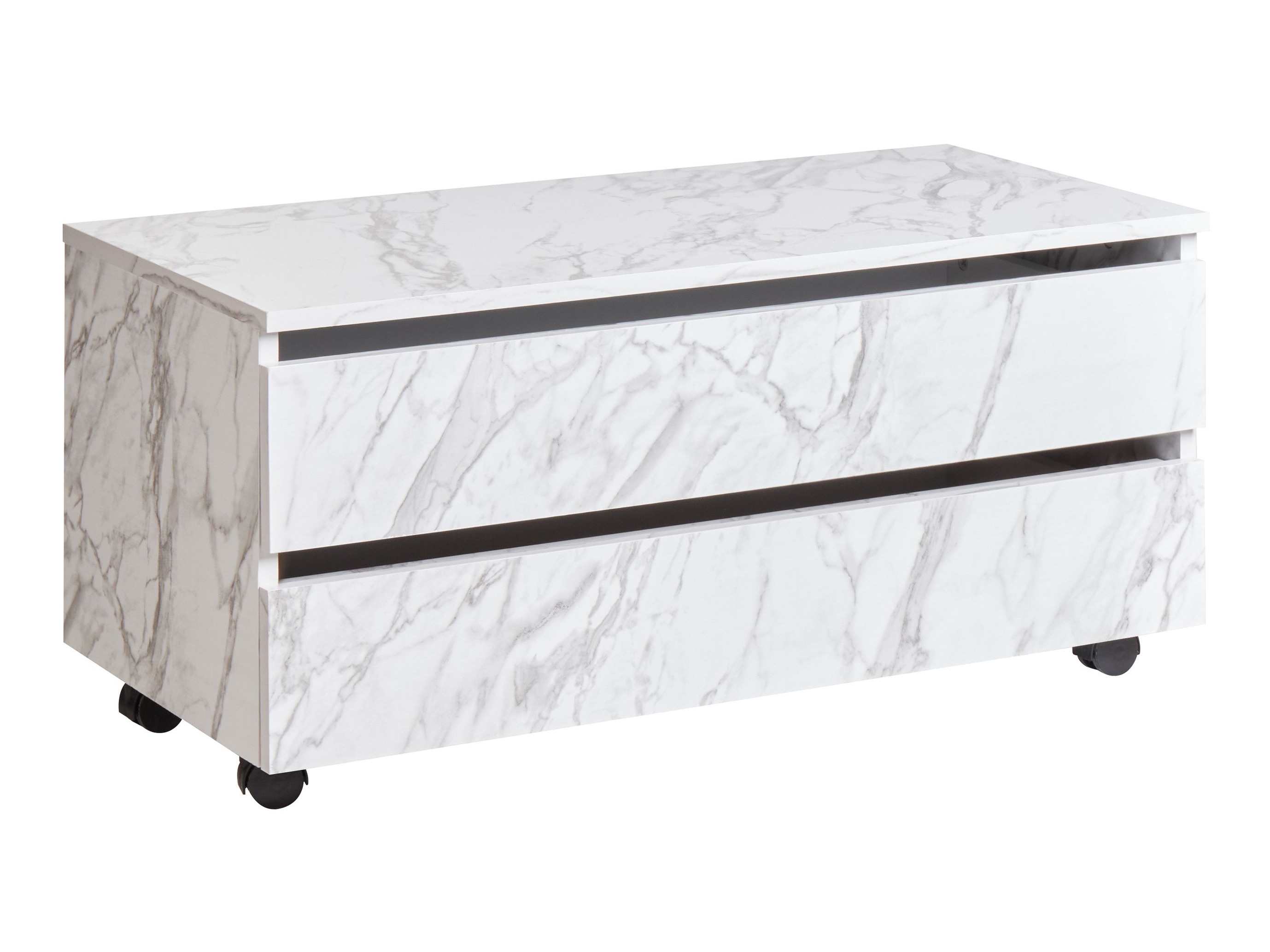 Standing bathroom cabinet Berwyn 2755 (White marble)