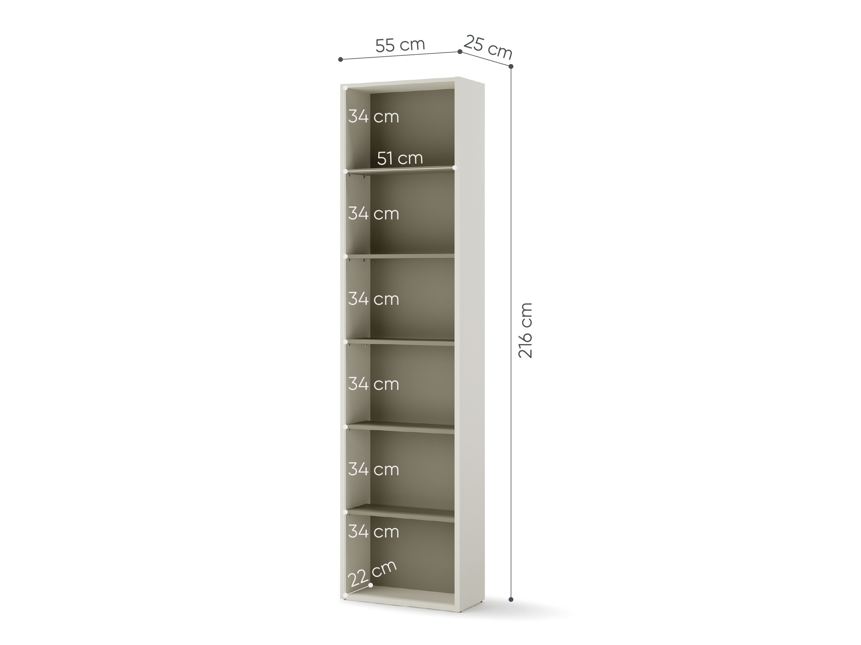 Bookcase Evareve 104 (Green + Light brown)