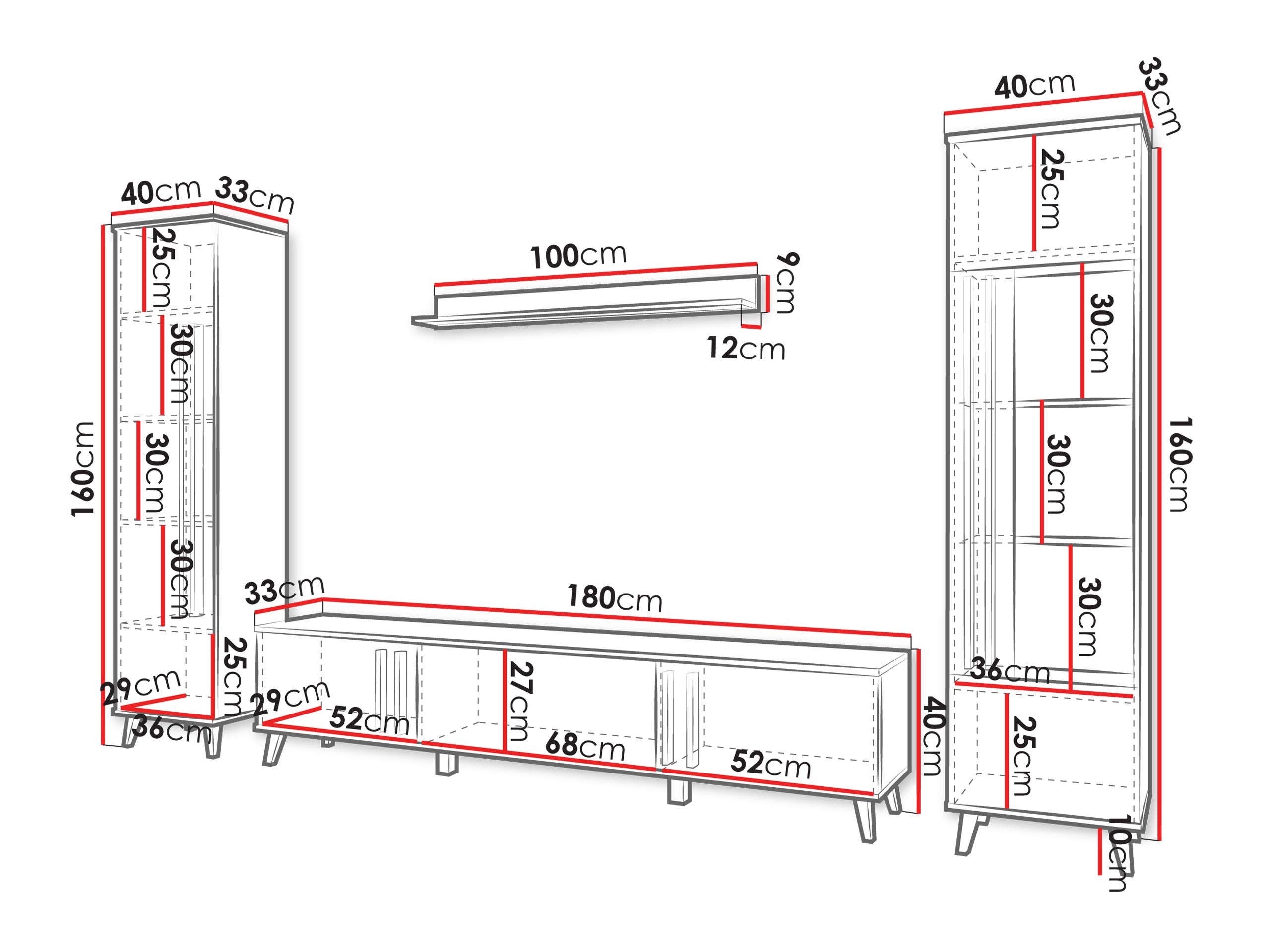 Σετ επίπλων σαλονιού Facetor II (Congo)