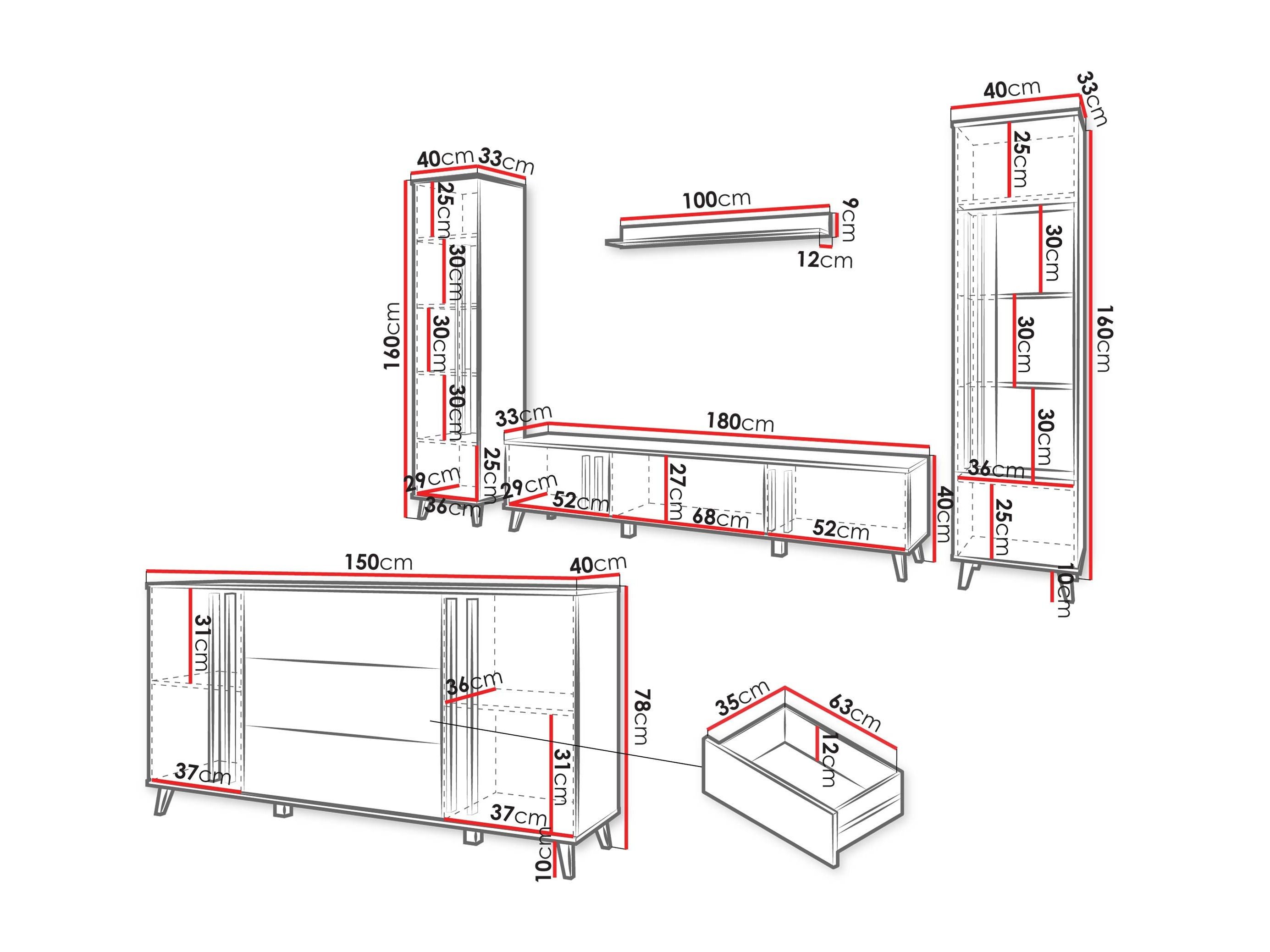 Σετ επίπλων σαλονιού Facetor IV (Congo)