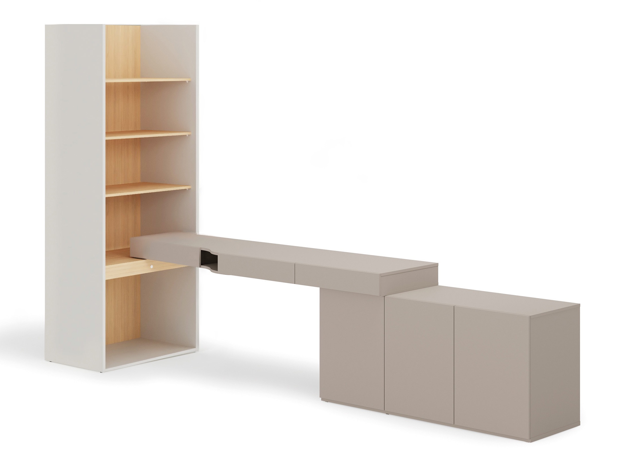 Home office set Evareve 118 (Grey + Oak)