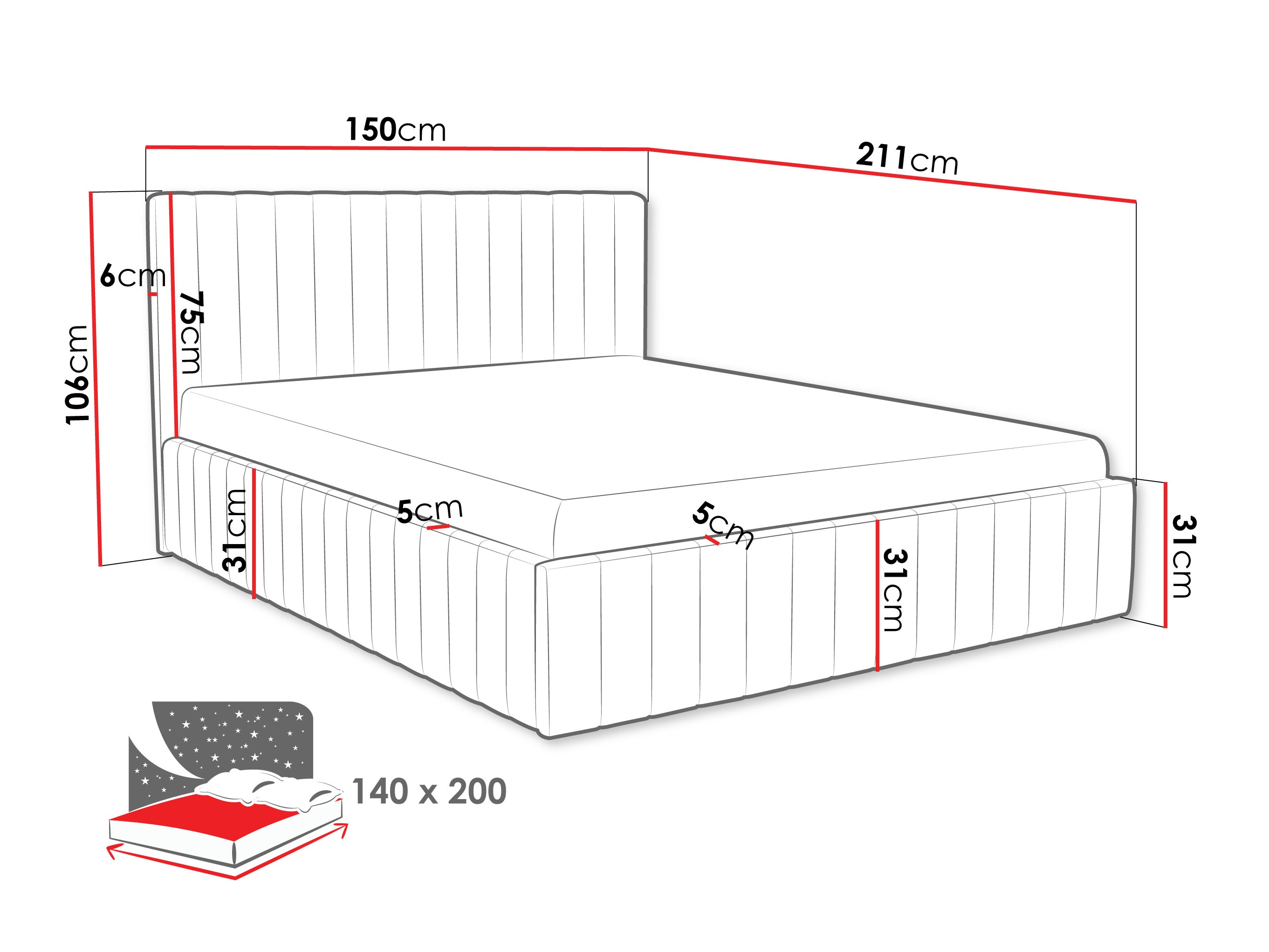 Κρεβάτι Iris (Fresh 4)