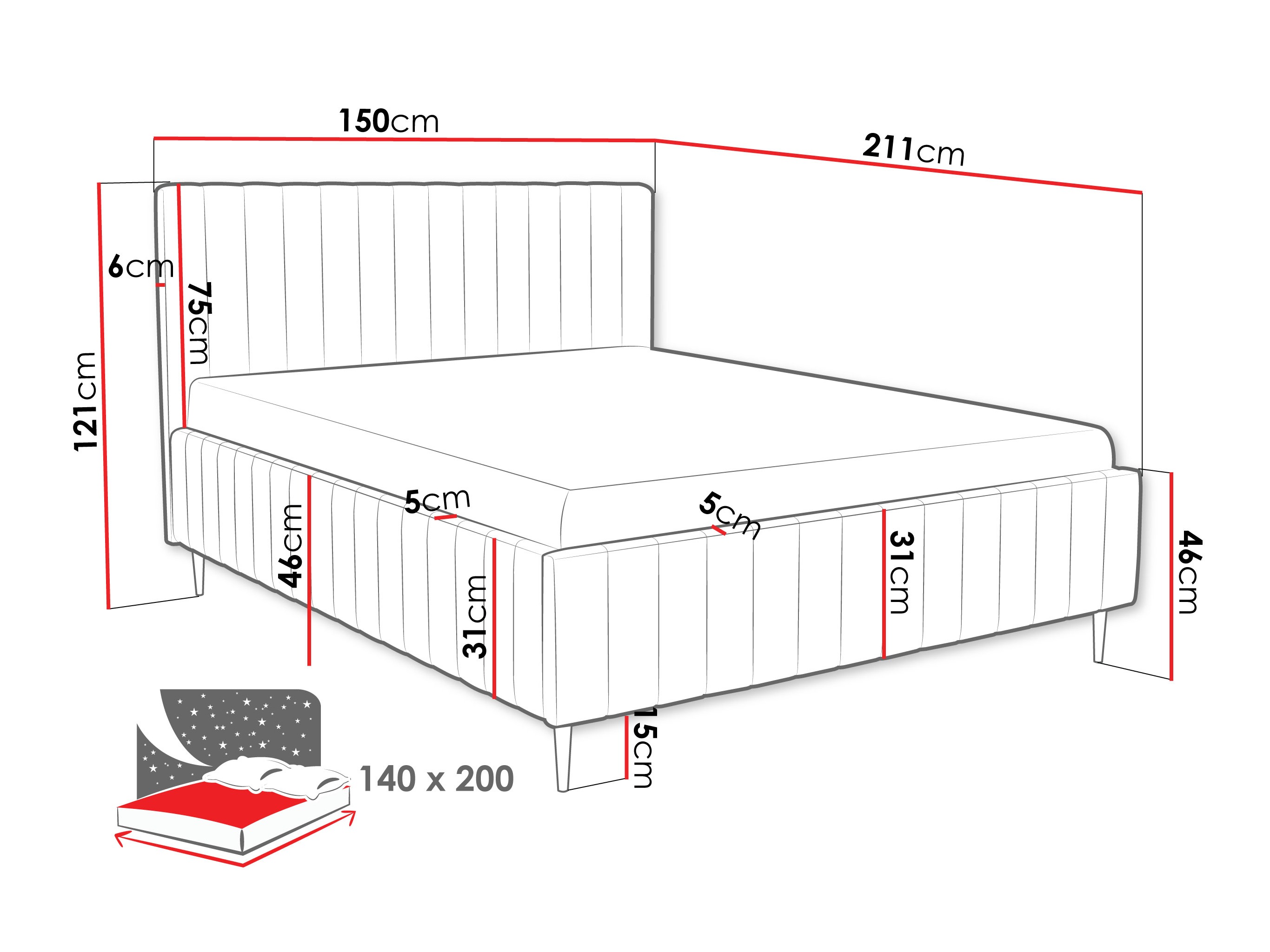 Κρεβάτι Iris I (Fresh 1)