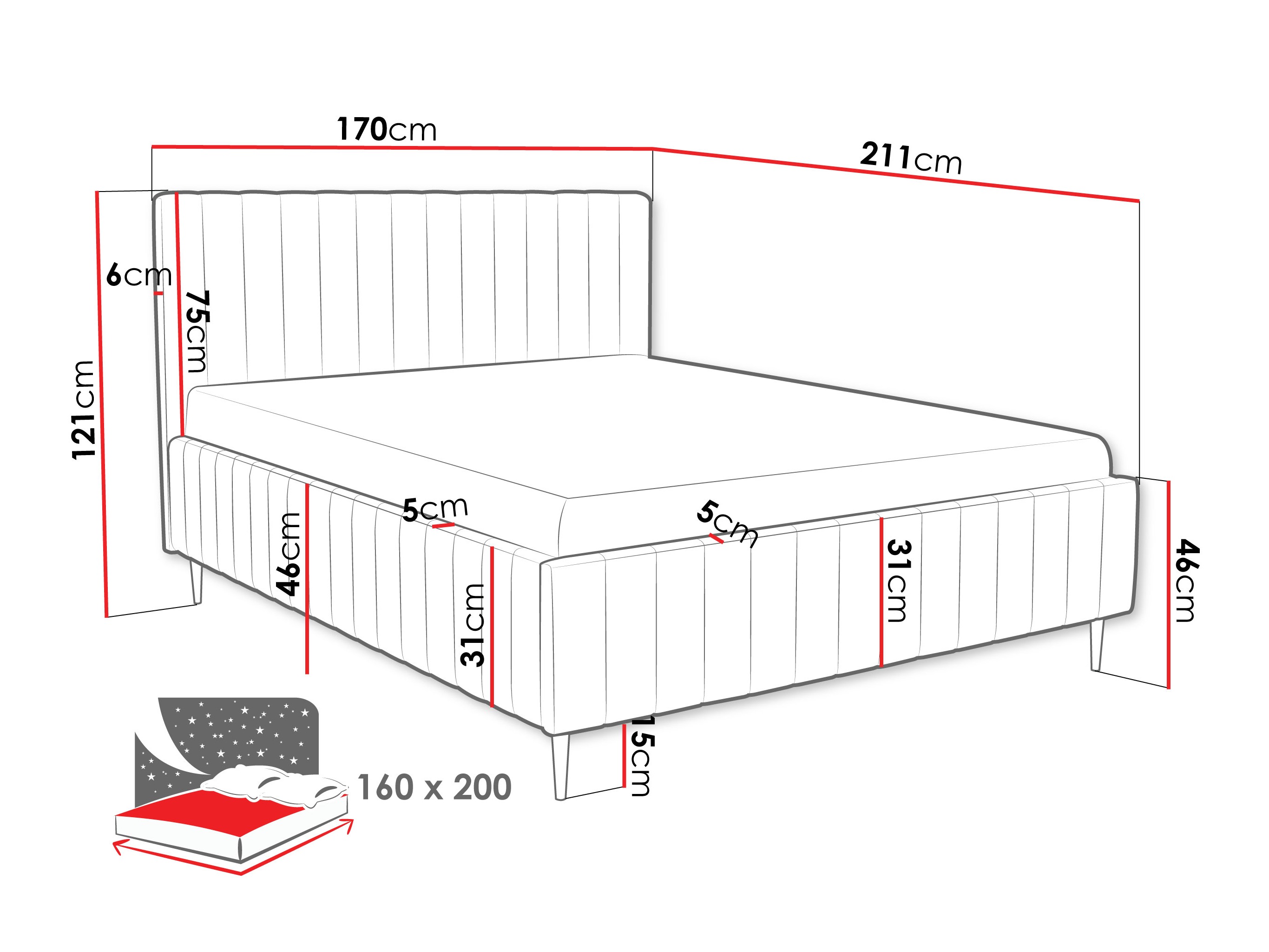 Κρεβάτι Iris I (Fresh 1)
