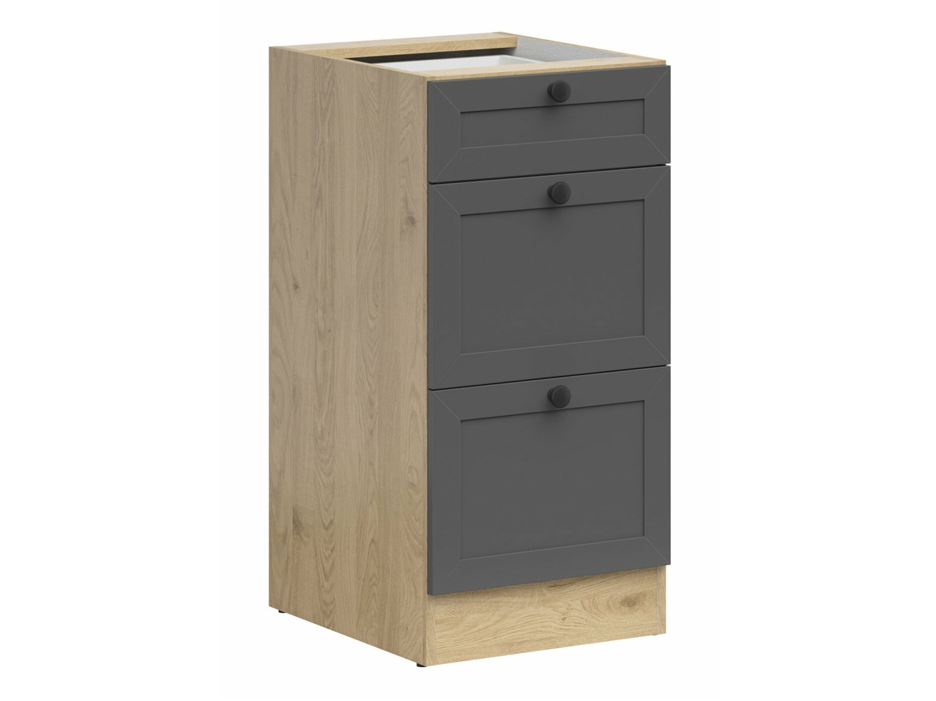Modular cabinet with drawers Classic Grey Oak 107