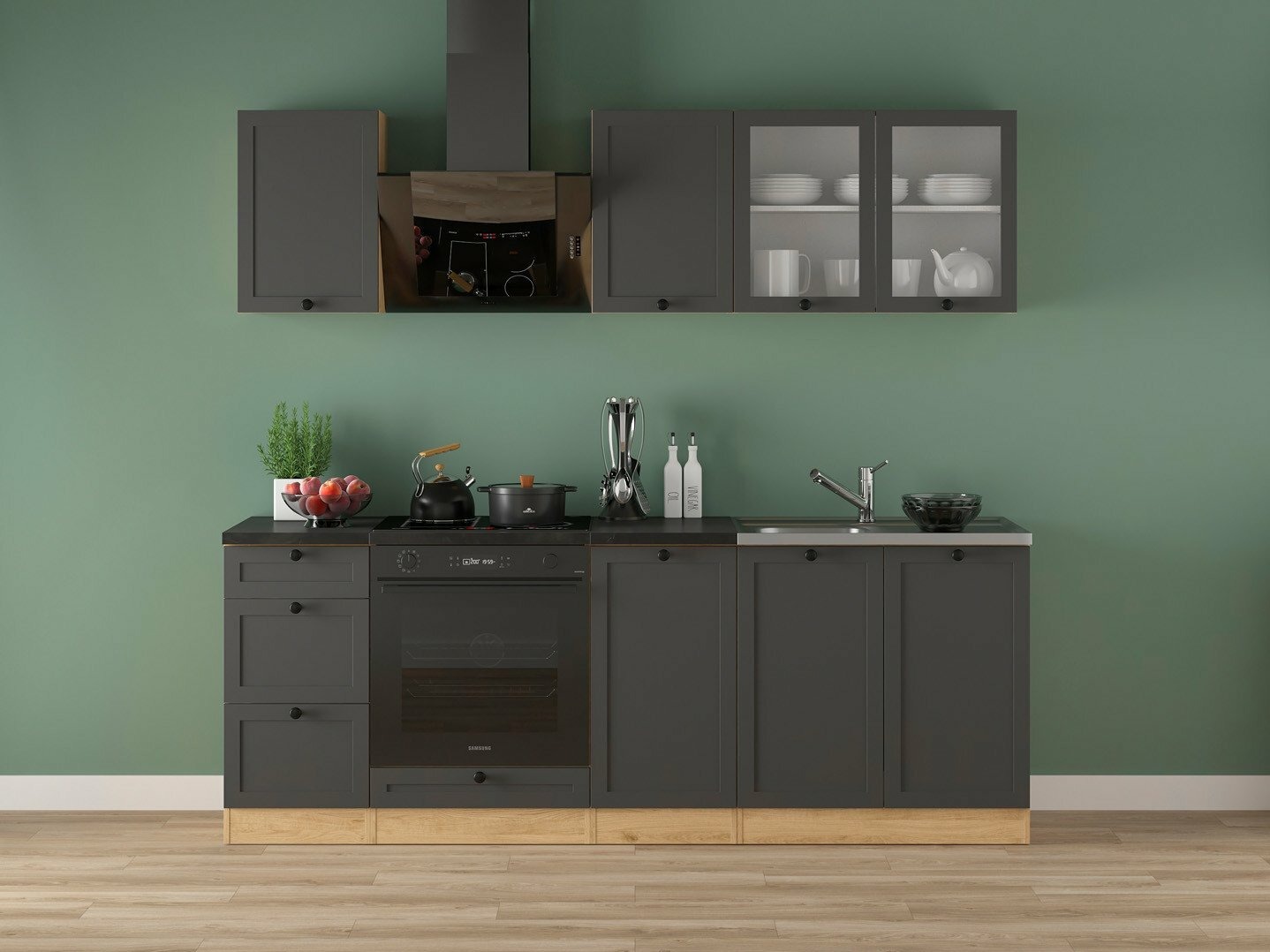 Modular kitchen set Classic Grey Oak 117