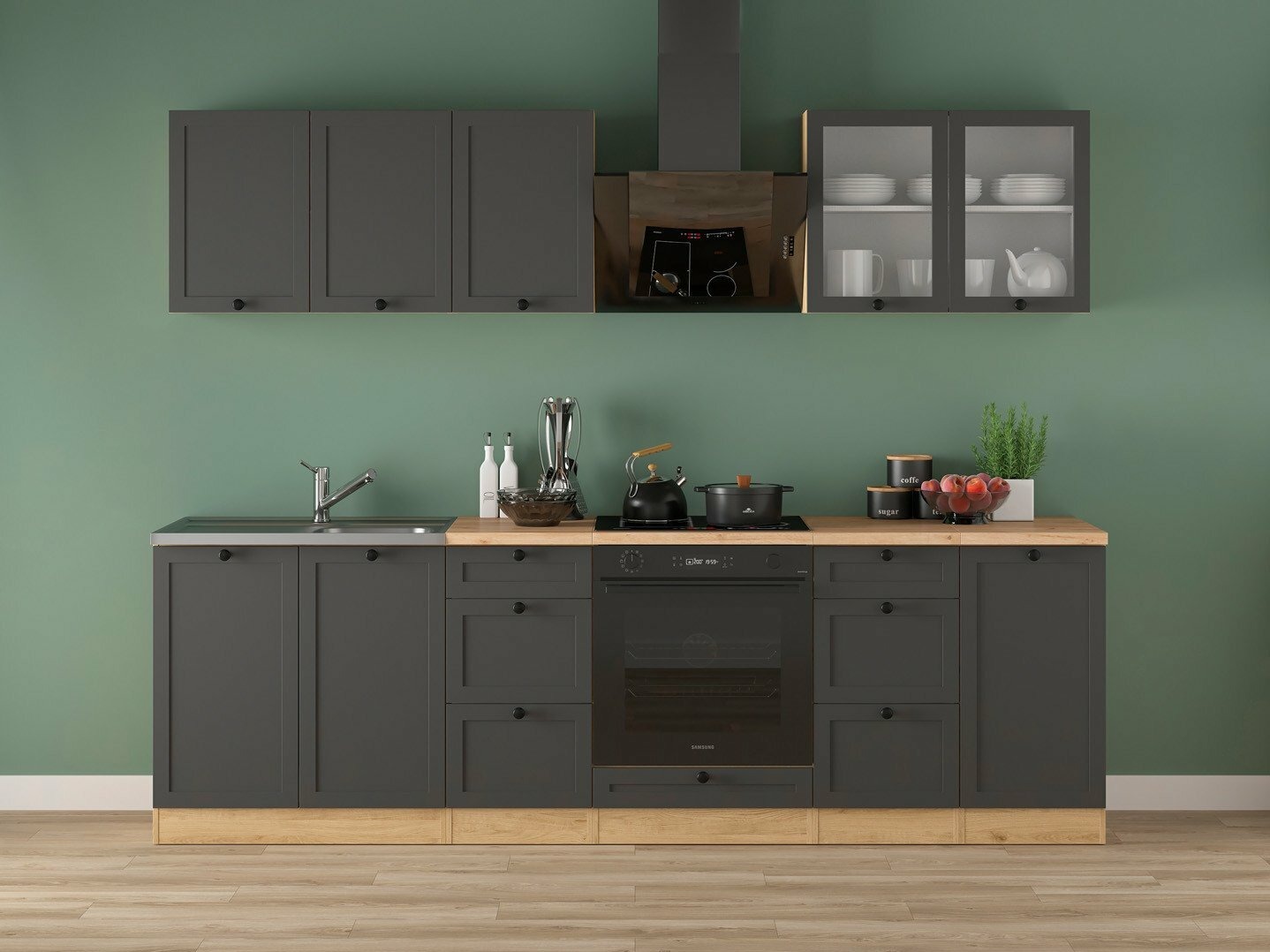 Modular kitchen set Classic Grey Oak 118