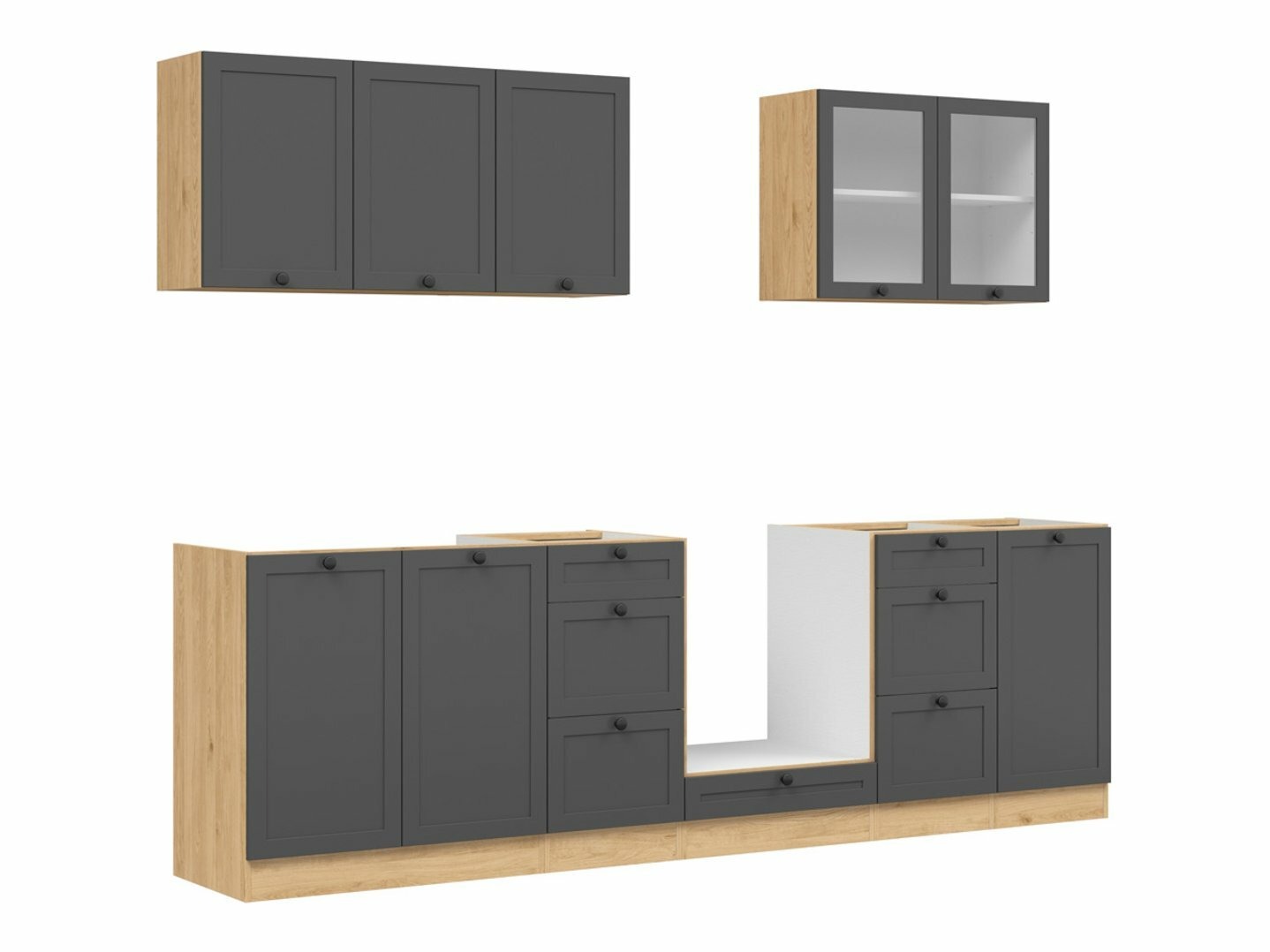 Modular kitchen set Classic Grey Oak 118