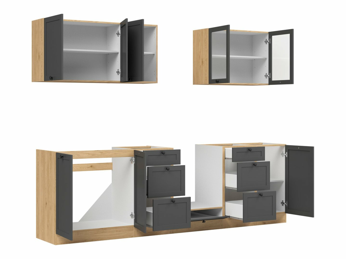 Modular kitchen set Classic Grey Oak 118