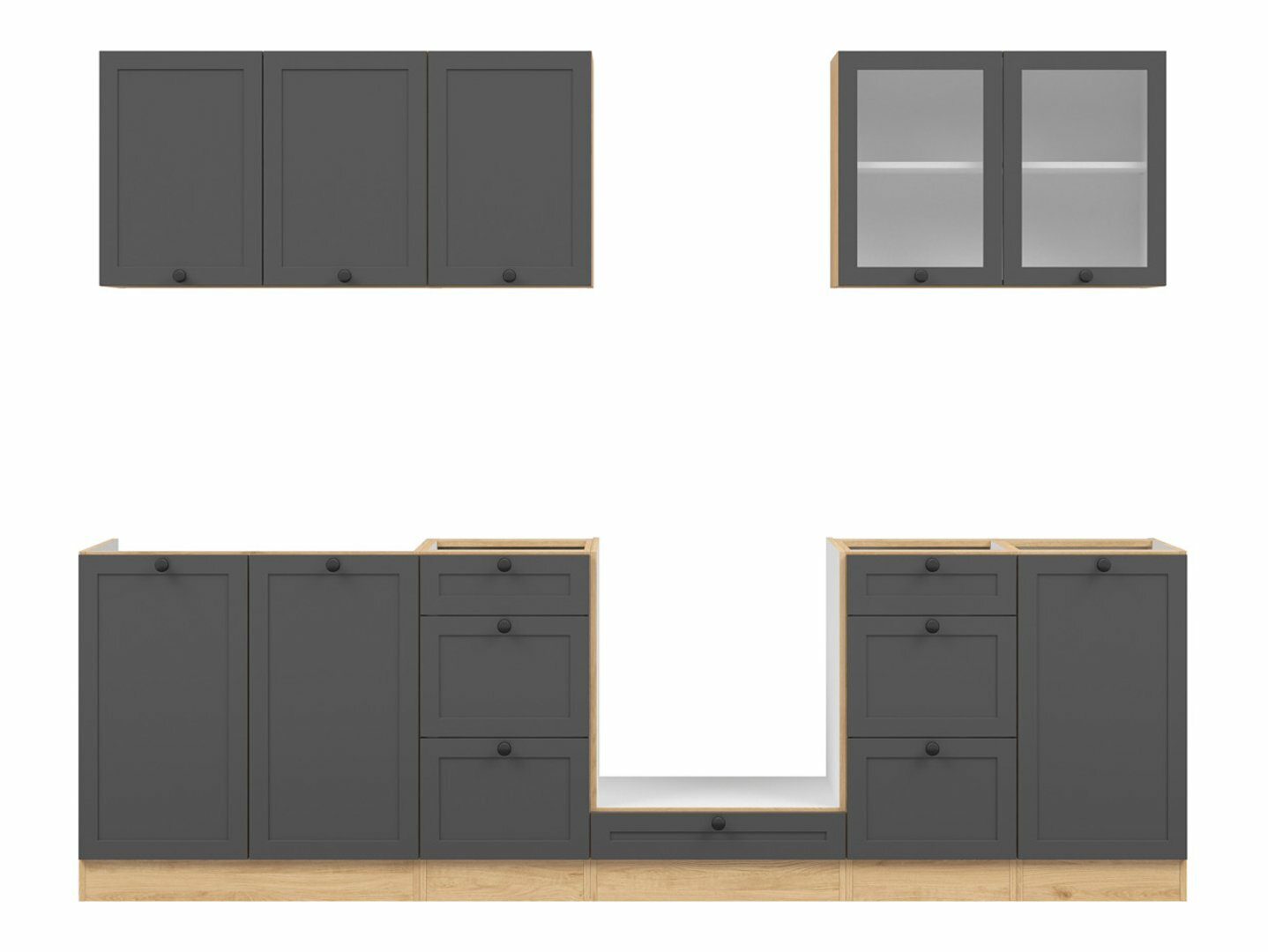 Modular kitchen set Classic Grey Oak 118