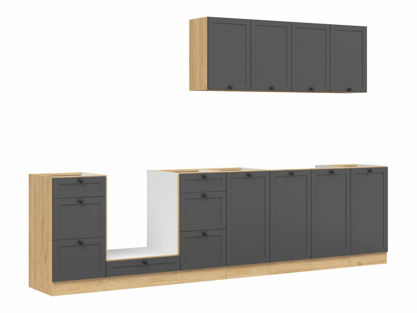 Modular kitchen set Classic Grey Oak 119