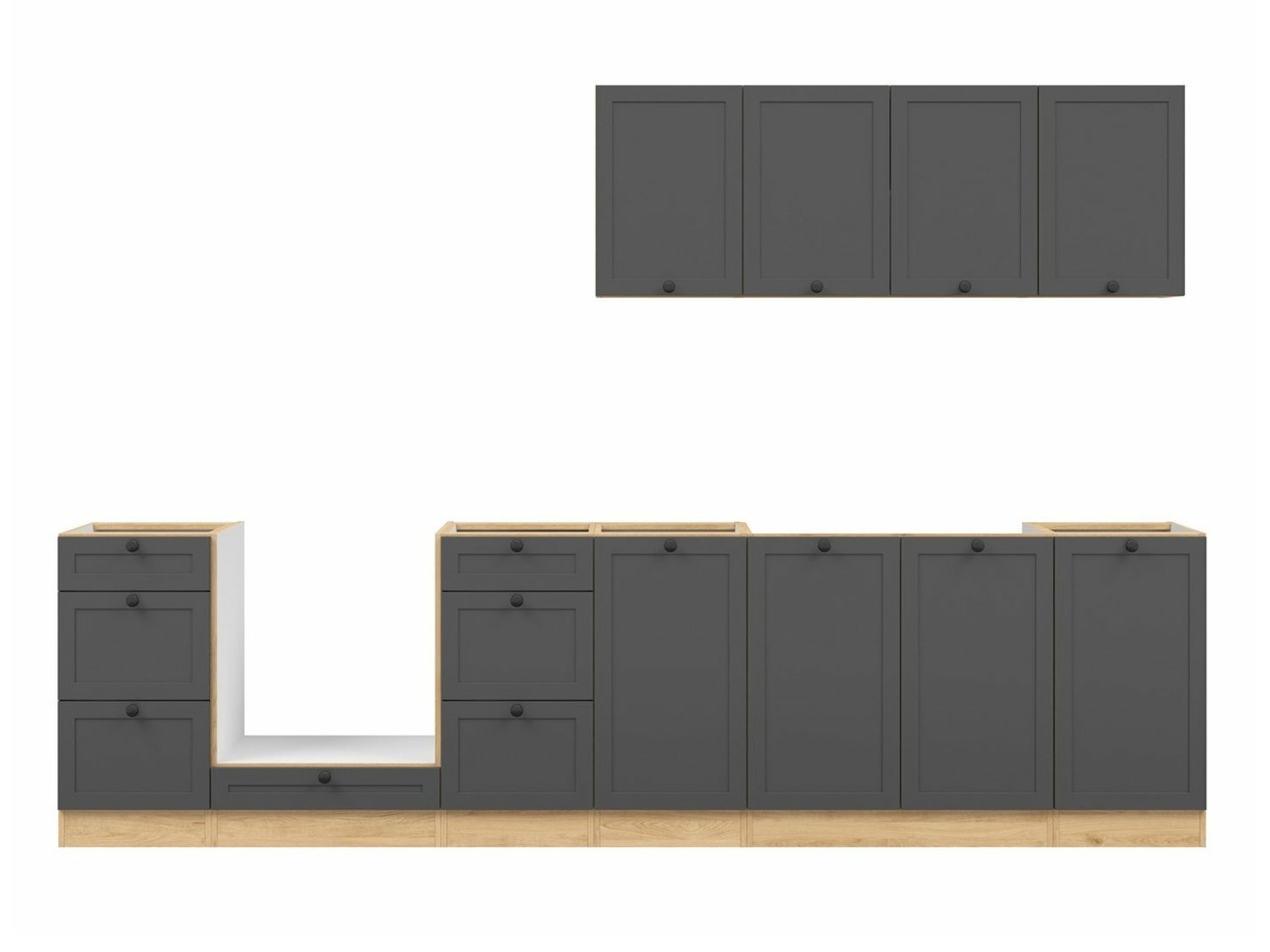 Modular kitchen set Classic Grey Oak 119