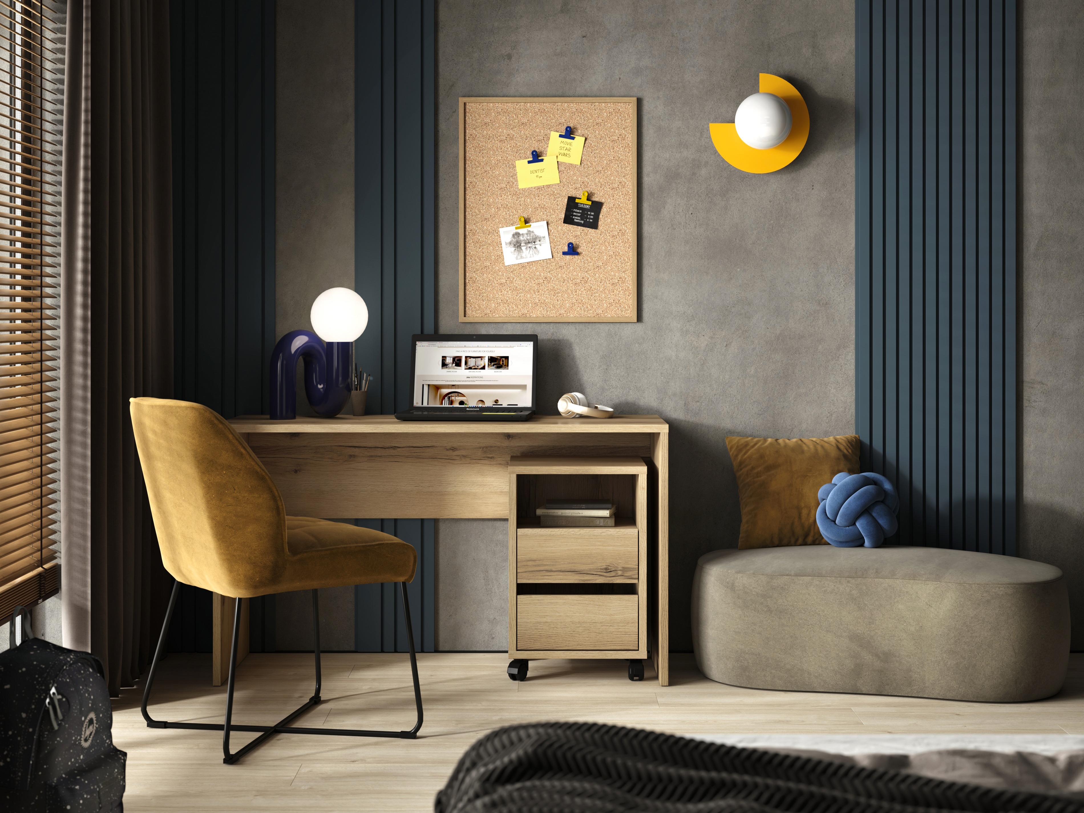 Γραφείο Austin 345 (Ελαφριά δρυς)