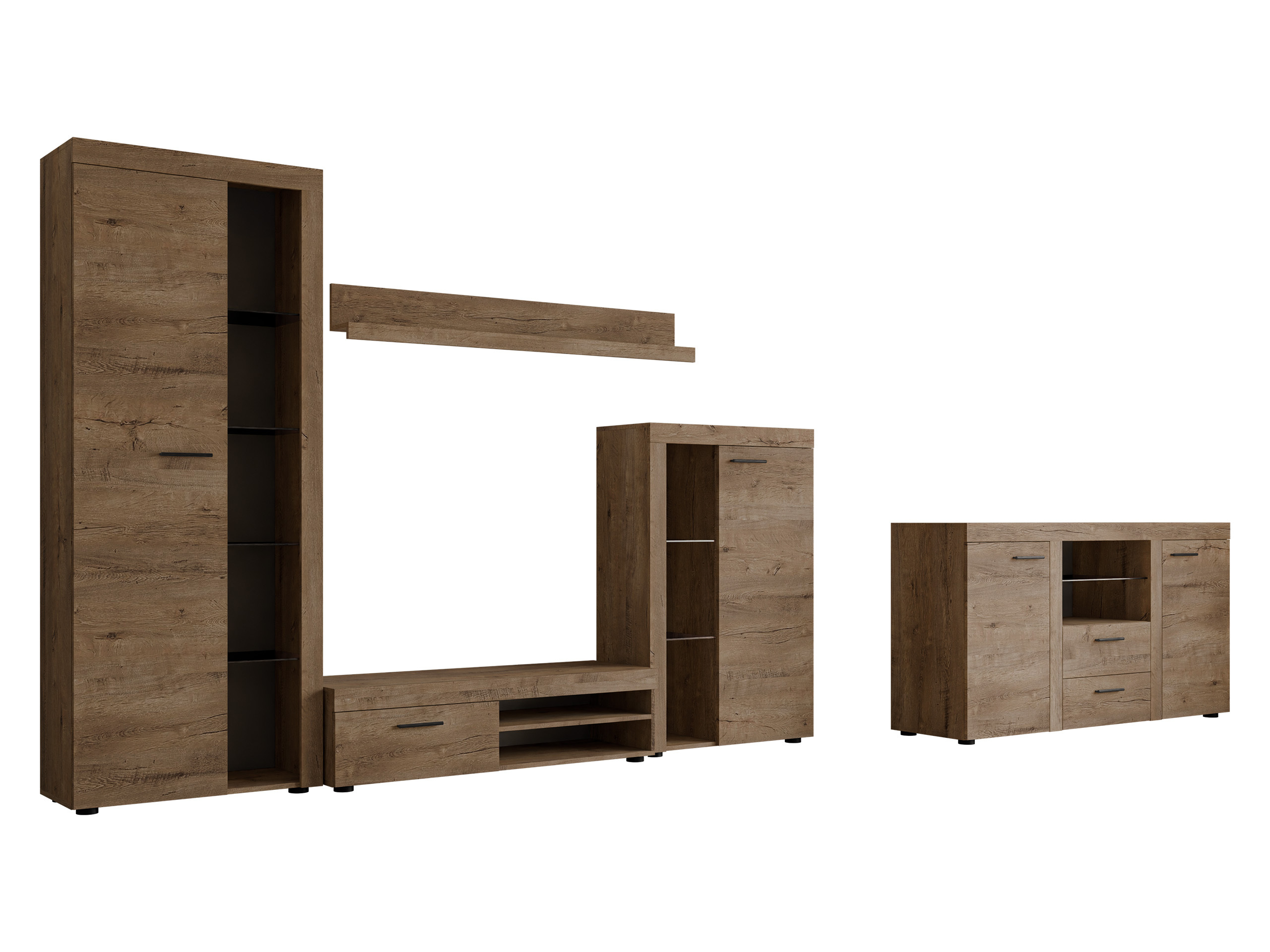 Σετ επίπλων σαλονιού Soca I (Δρυς Λευκάδας)