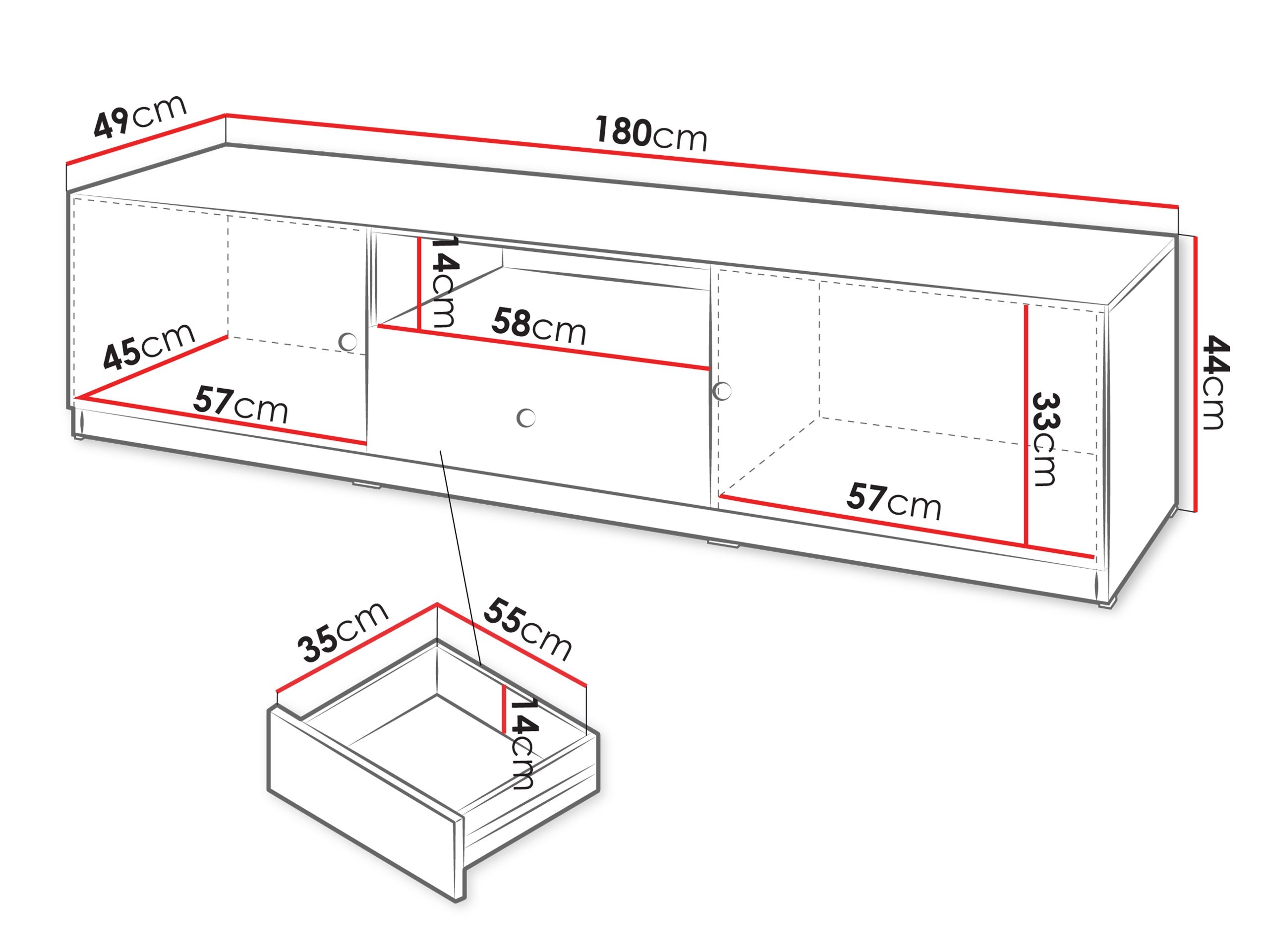 Έπιπλο τηλεόρασης Comfivo Lenitas