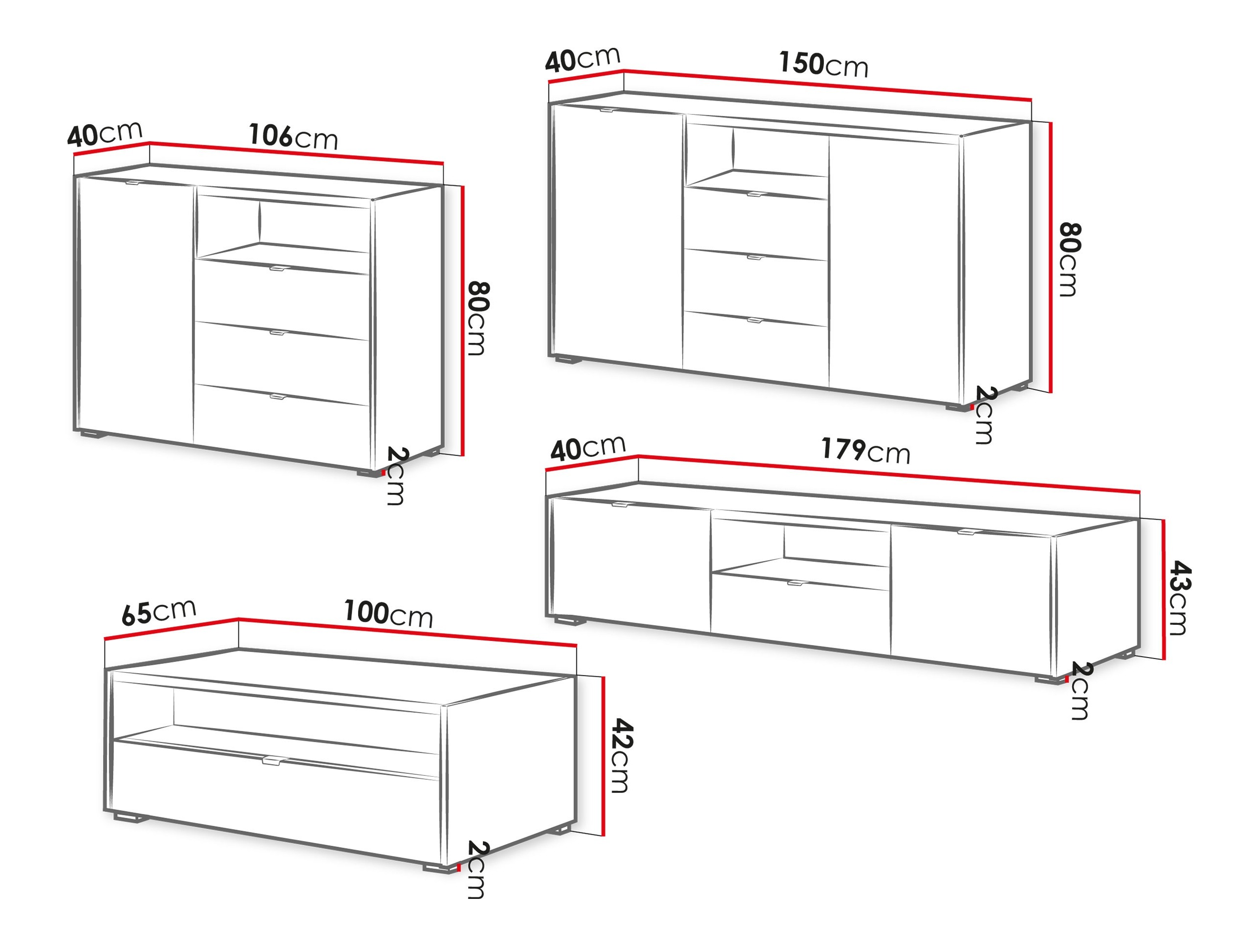 Σετ επίπλων σαλονιού Comfivo Ordo