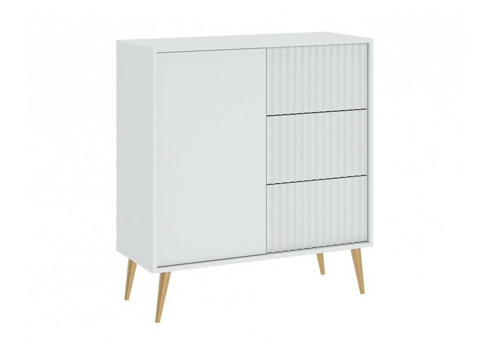 Συρταριέρα Cirferi 100 (Άσπρο + Χρυσό)