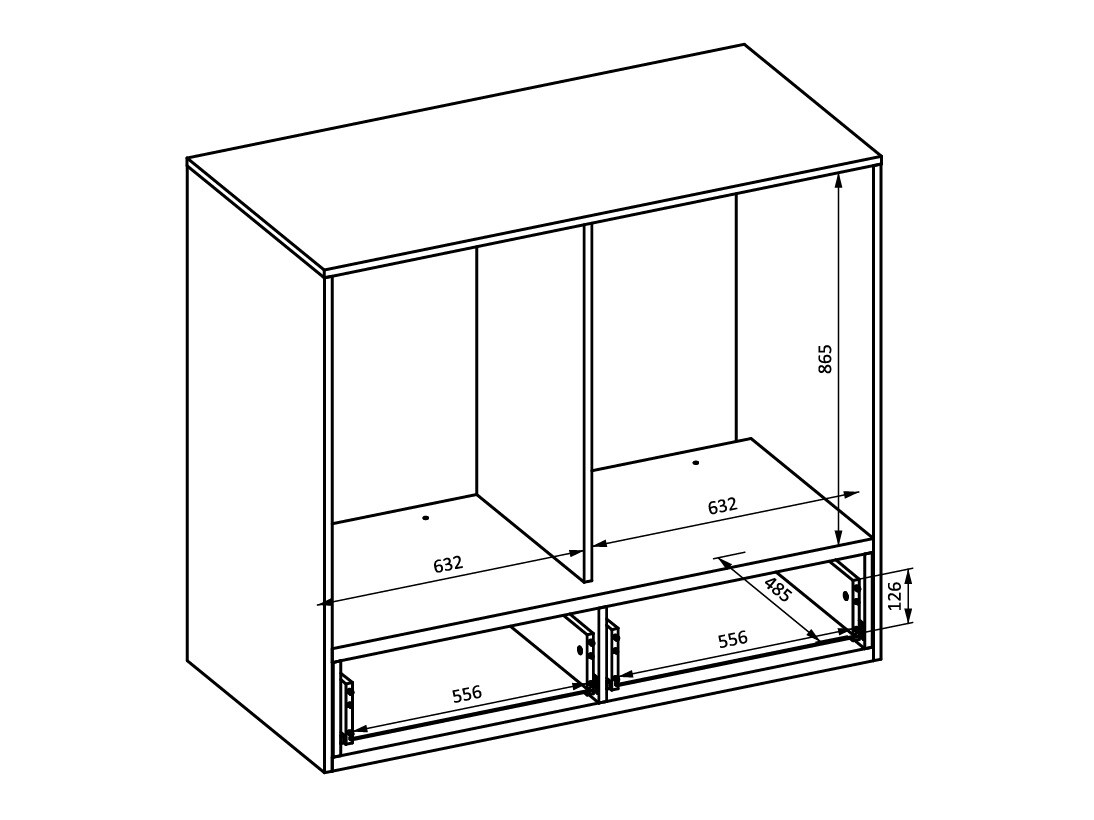 Ράφι μπάνιου Austin 368 (Μαύρο)