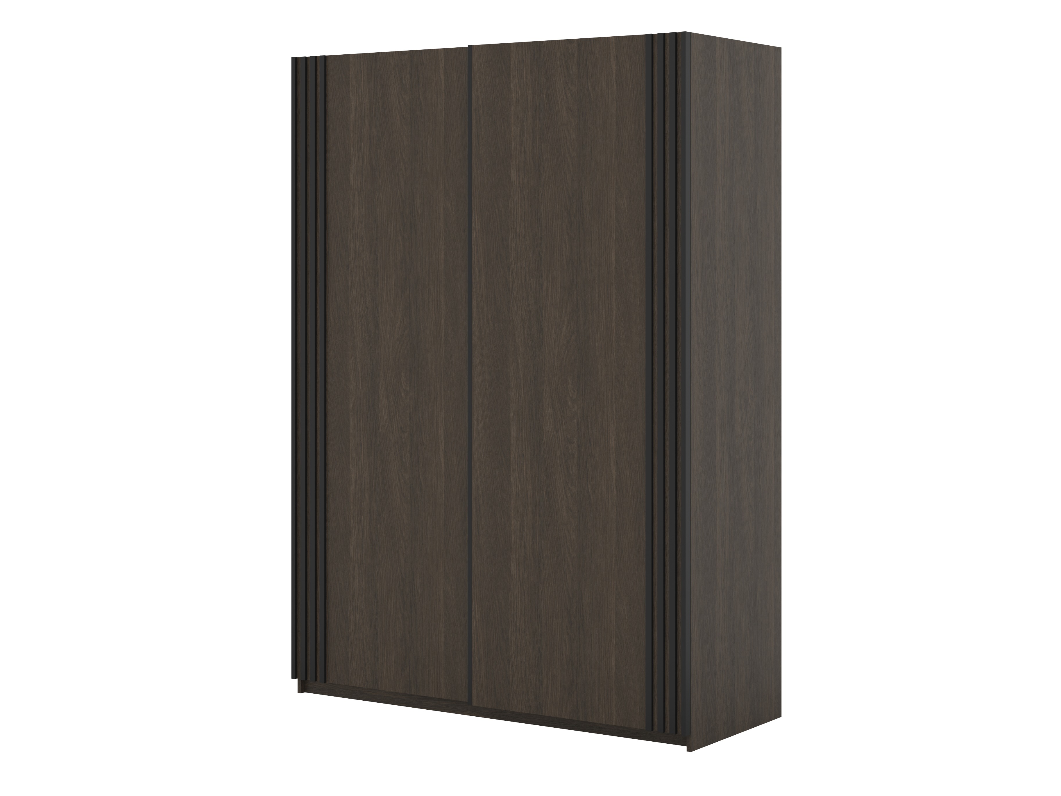 Ντουλάπα Austin 371 (Σκούρα δρυς + Μαύρο)