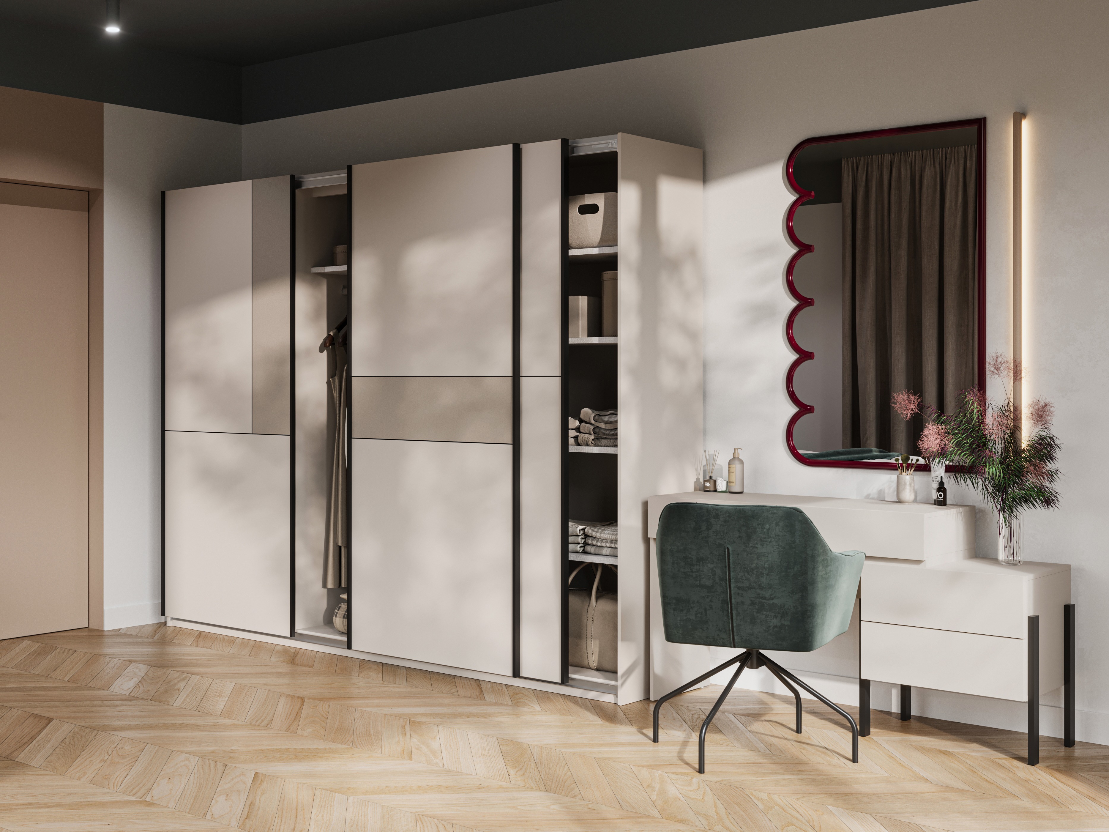 Wardrobe Austin 370 (Cashmere + Congo)