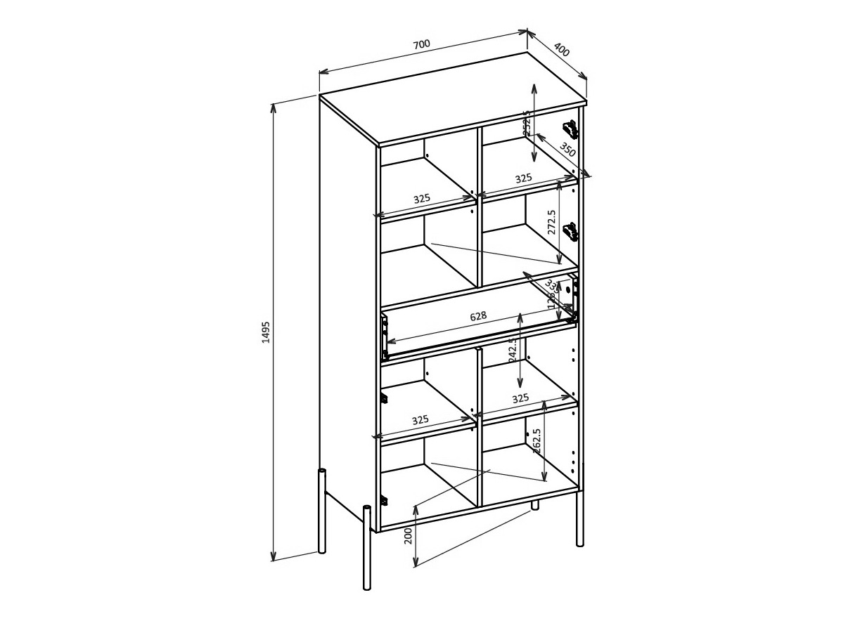 Σετ επίπλων σαλονιού Levtenu 119 (Δρυς + Κασμίρι)