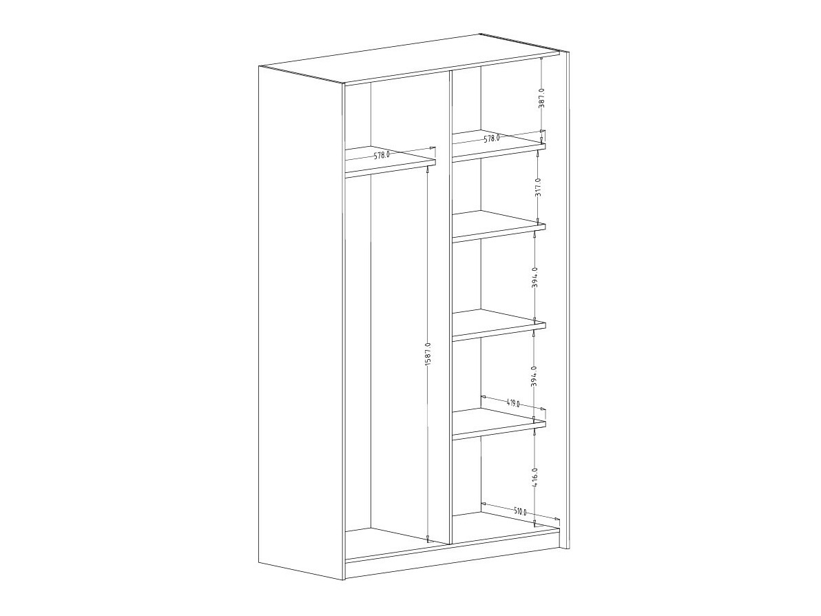 Wardrobe Austin 369 (Oak)