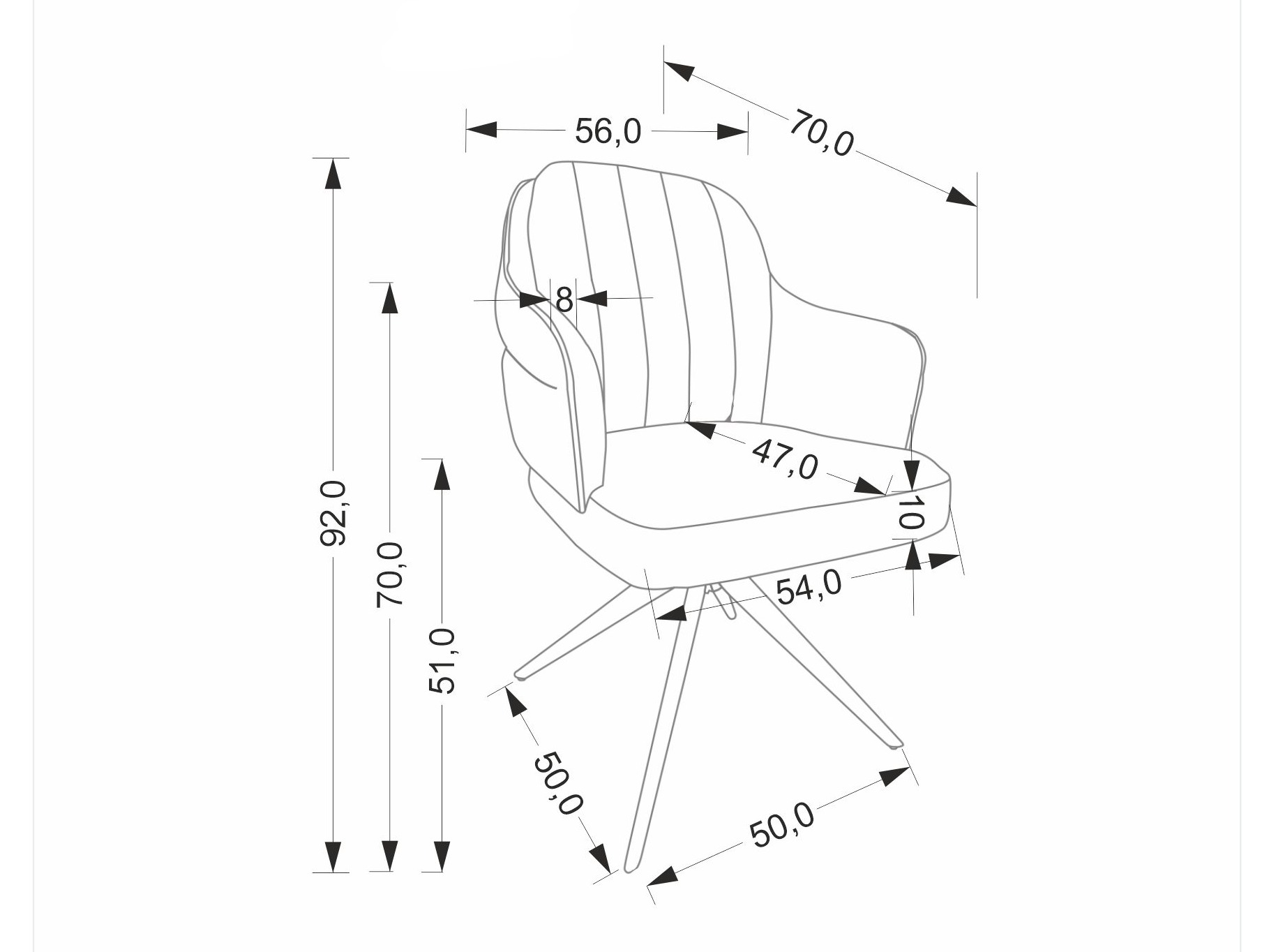 Καρέκλα Houston 2019 (Μπεζ)