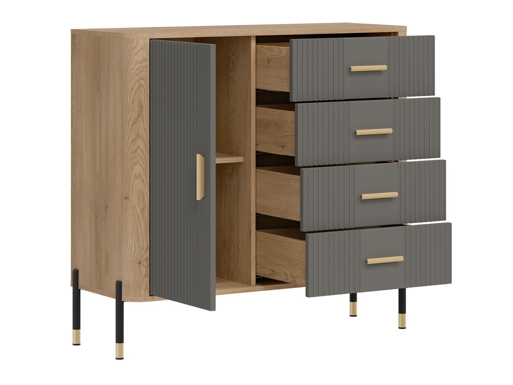 Συρταριέρα Flosora 117 (Γκρι)