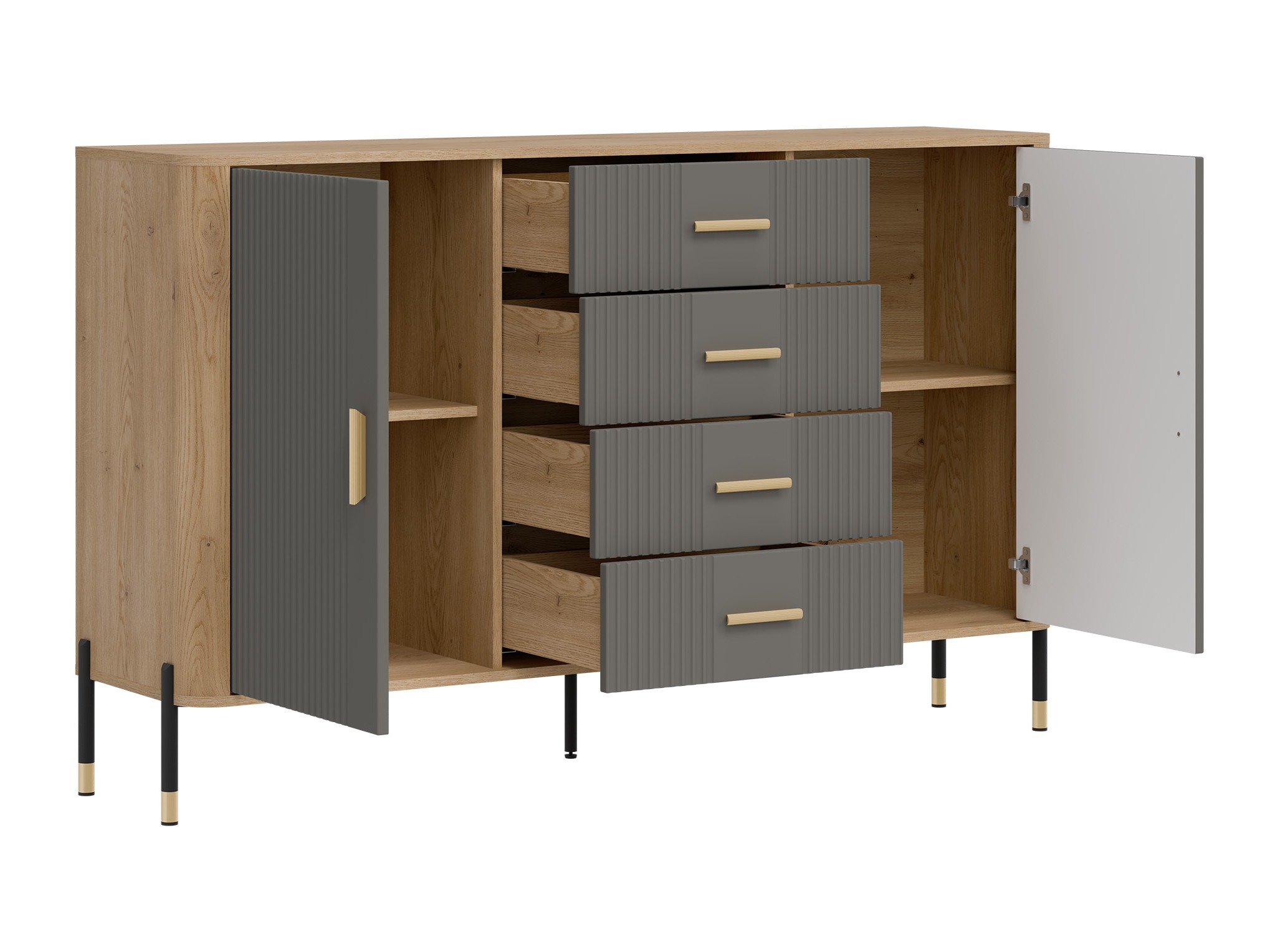 Chest of drawers Flosora 119 (Grey)