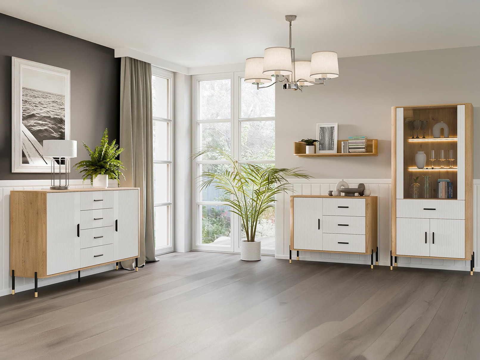 Chest of drawers Flosora 119 (White)