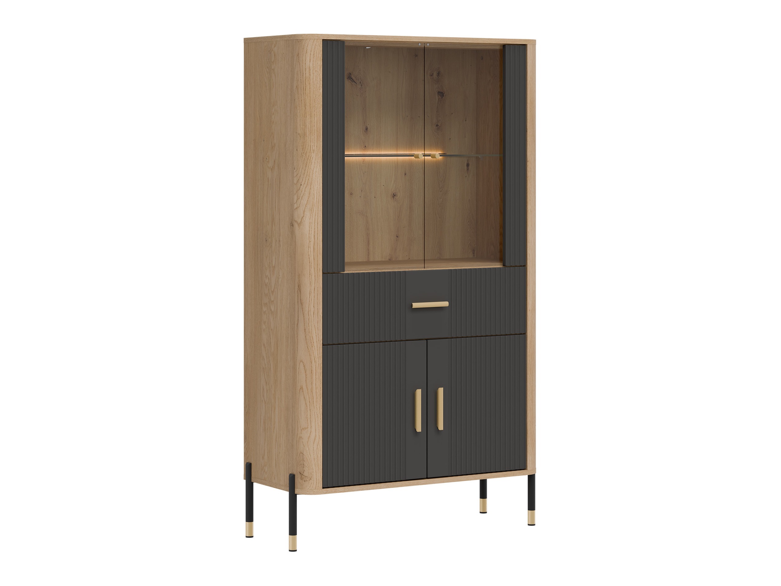 Bookcase Flosora 125 (Anthracite)