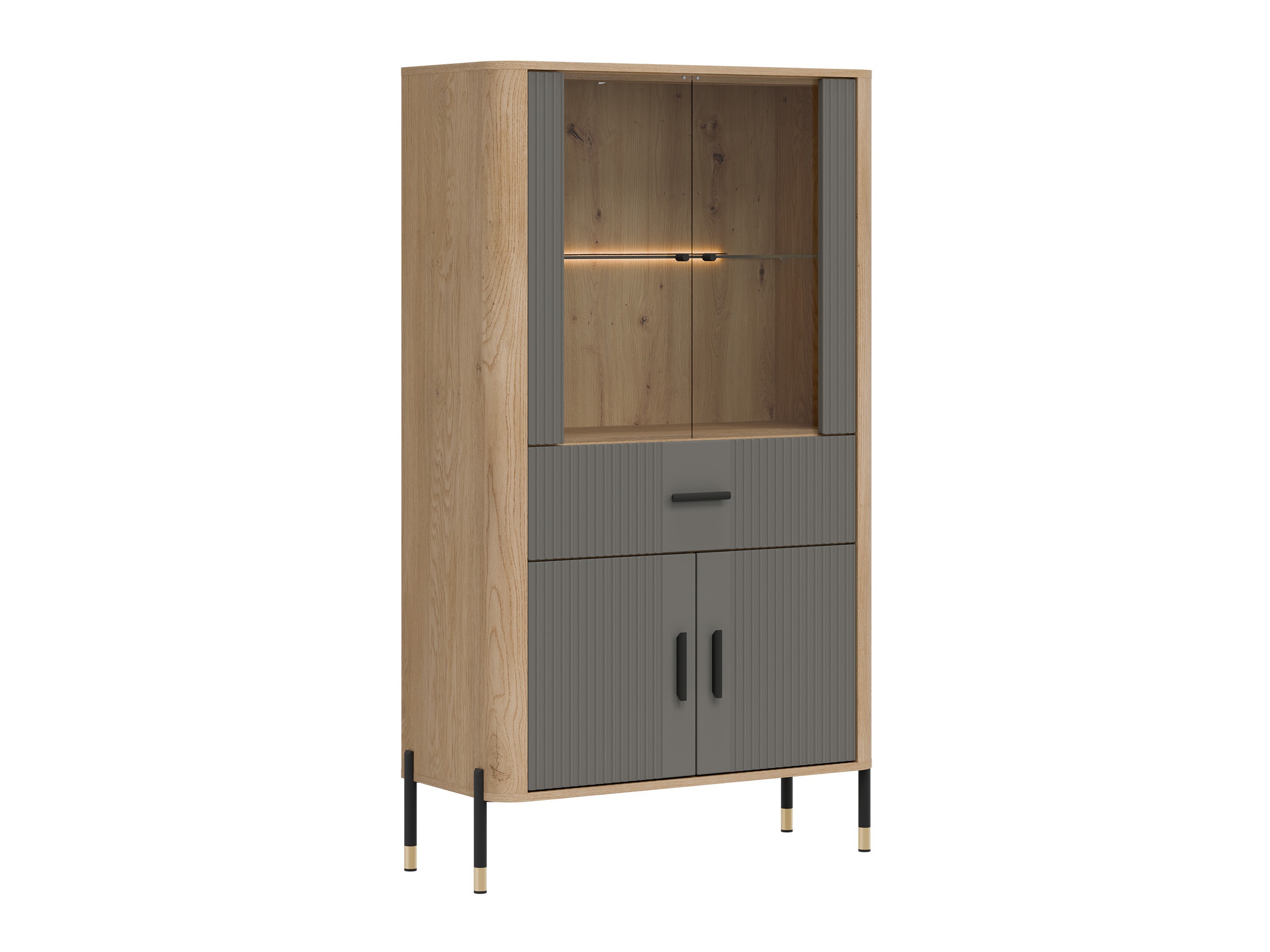Bookcase Flosora 125 (Grey)