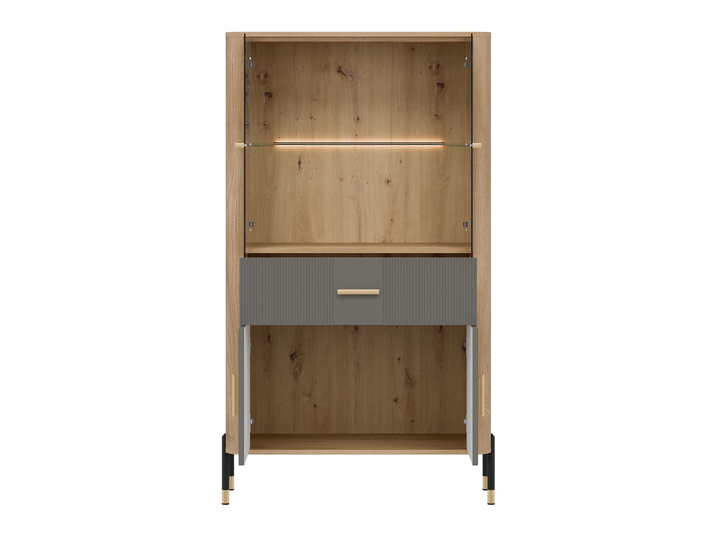 Bookcase Flosora 125 (Grey)