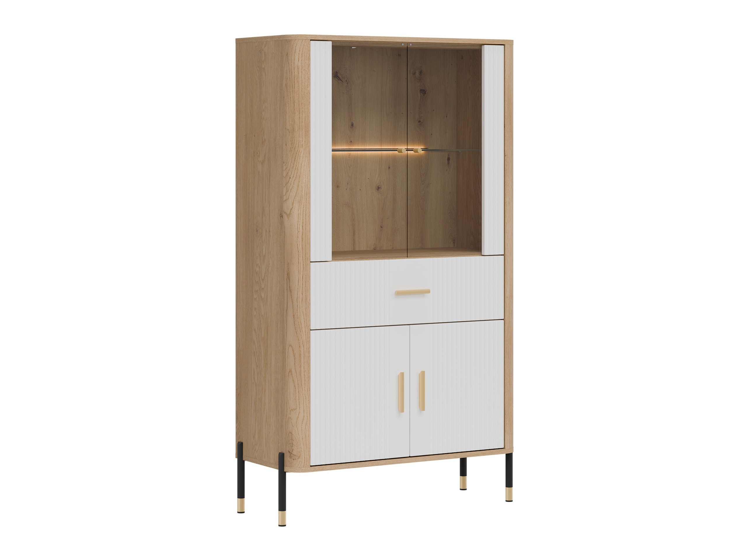 Bookcase Flosora 125 (White)