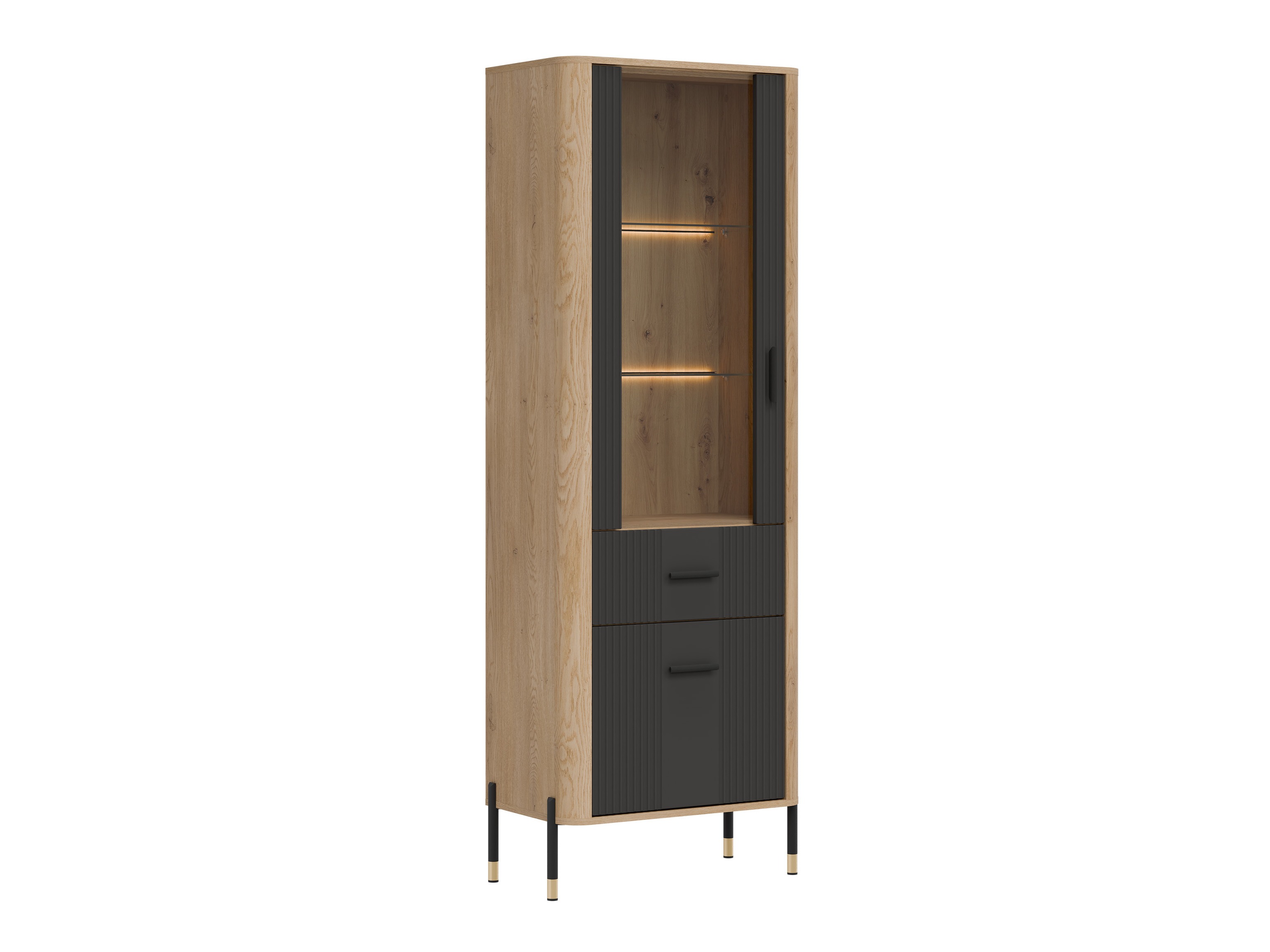 Bookcase Flosora 127 (Anthracite)