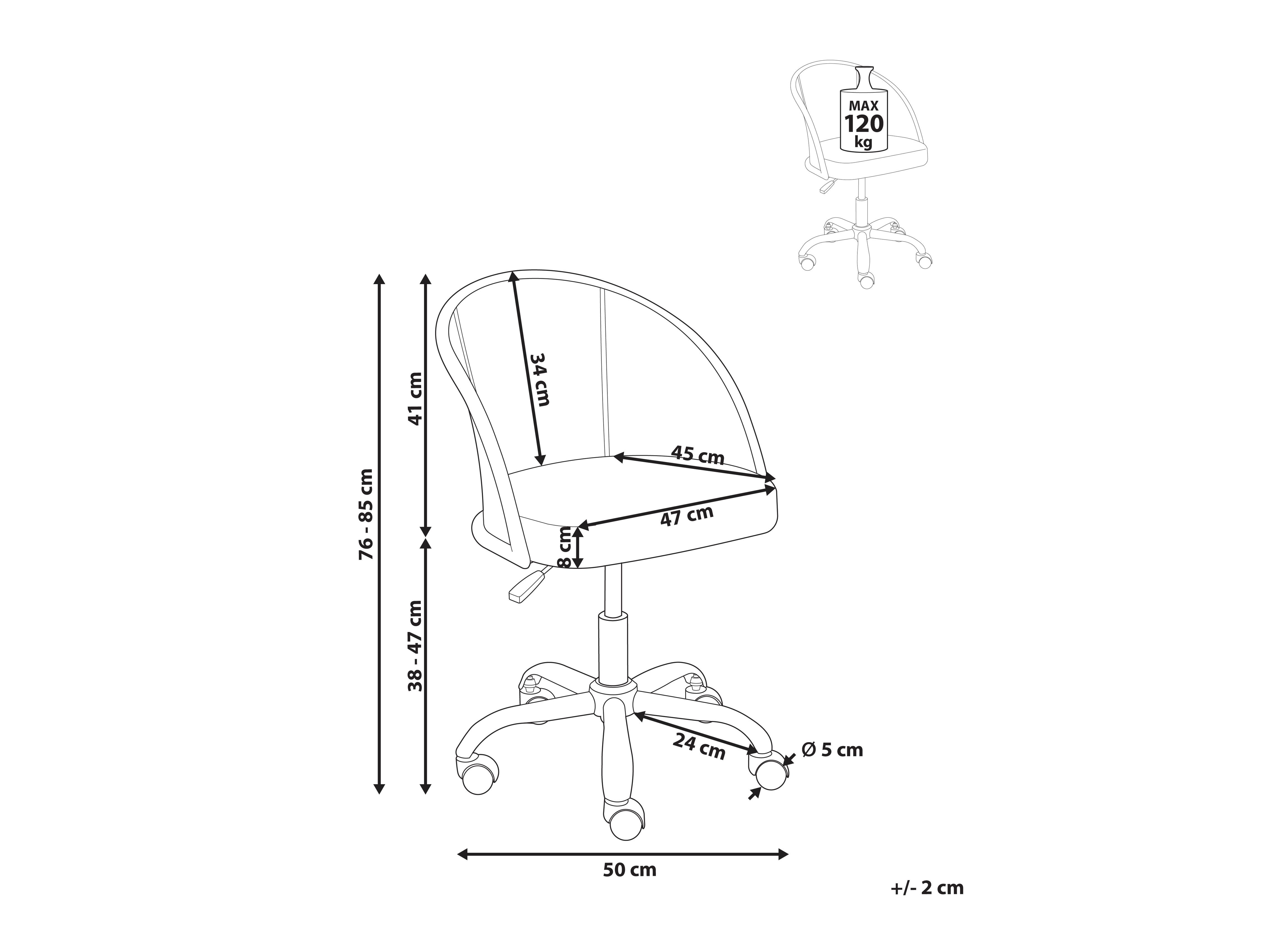 Καρέκλα γραφείου Berwyn 2772 (Μαύρο)
