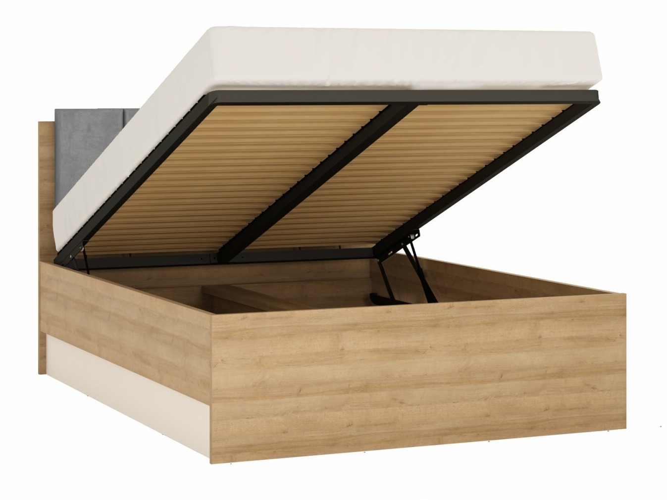 Bedroom set Feldeli 122 (Riviera oak + Glossy white)