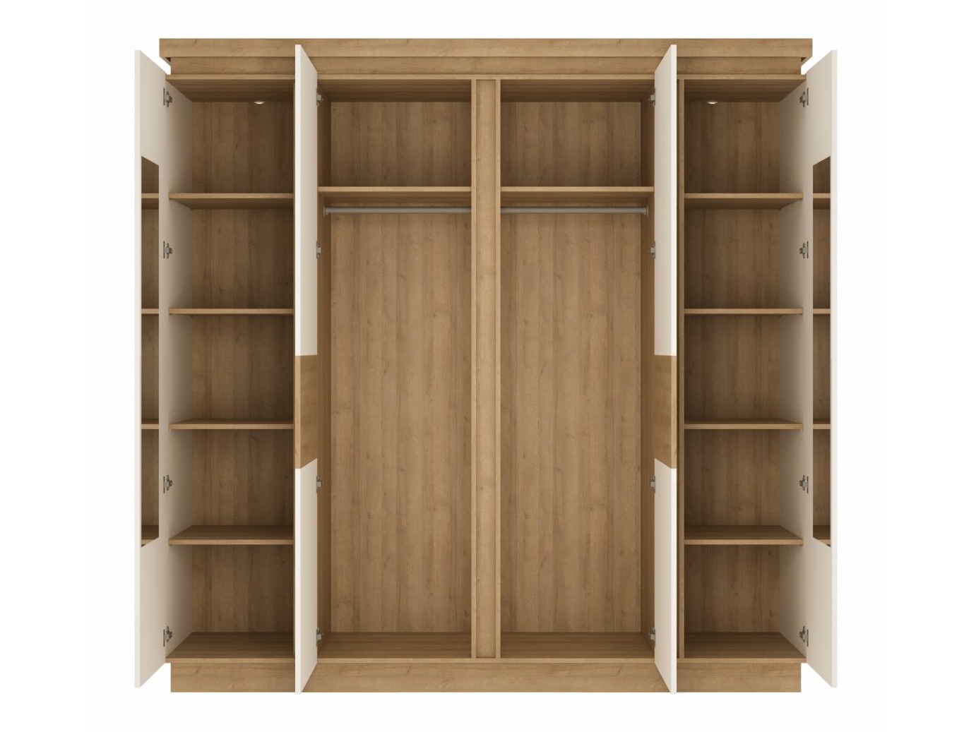 Bedroom set Feldeli 122 (Riviera oak + Glossy white)