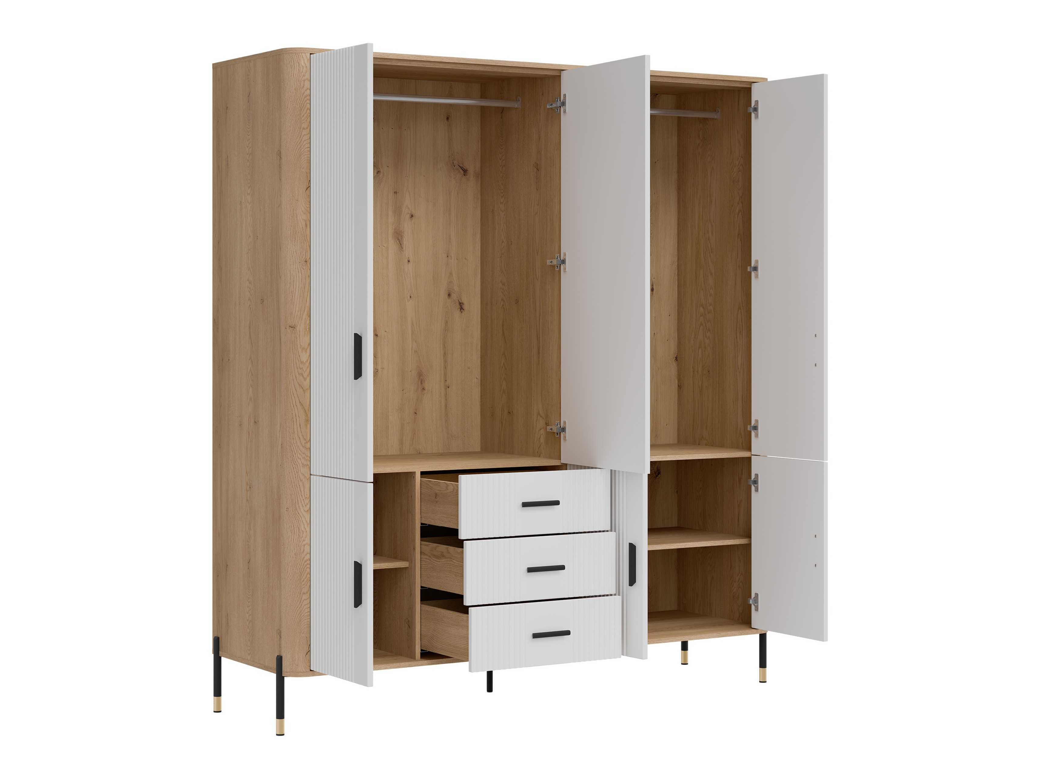 Ντουλάπα Flosora 135 (Άσπρο)